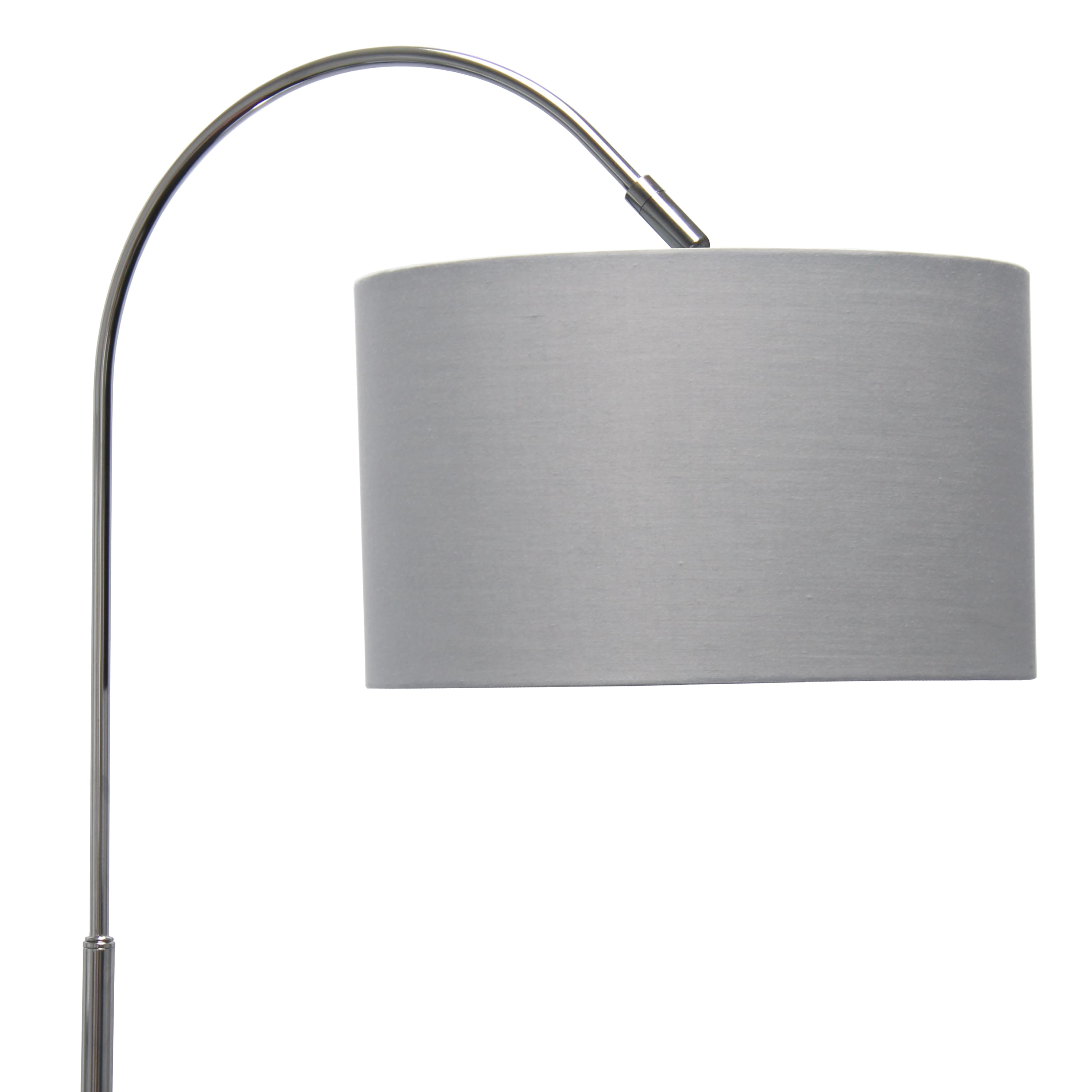 Simple Designs 65&#x22; Arched Brushed Nickel Floor Lamp