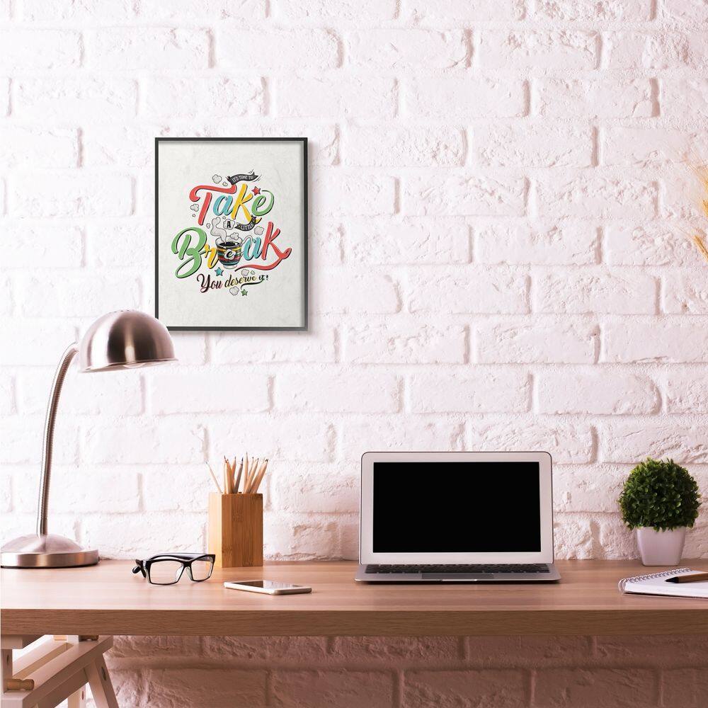 Stupell Industries Take A Break Comic Book Wall Accent with Black Frame