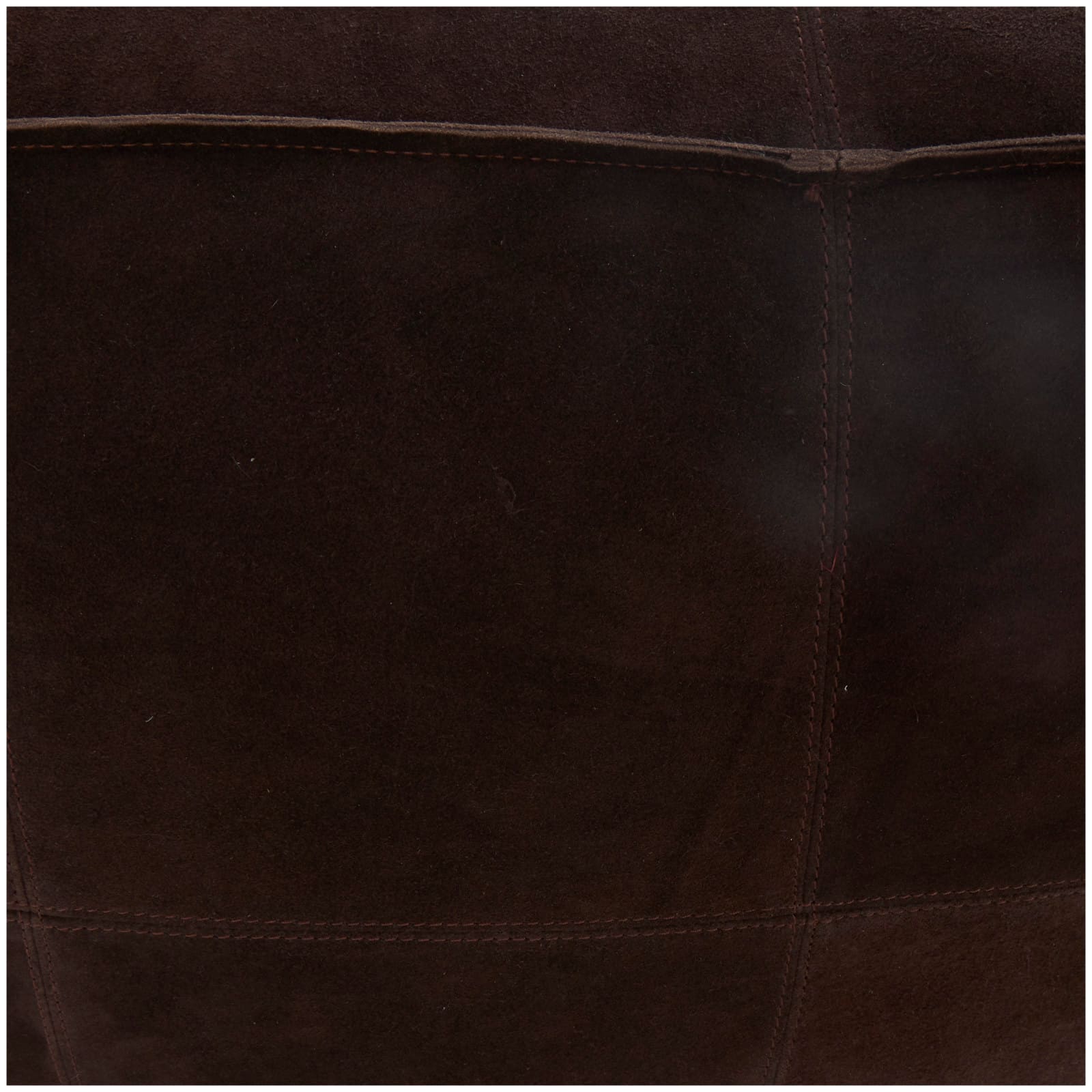 28&#x22; Leather Low Profile Square Pouf with Patchwork Design