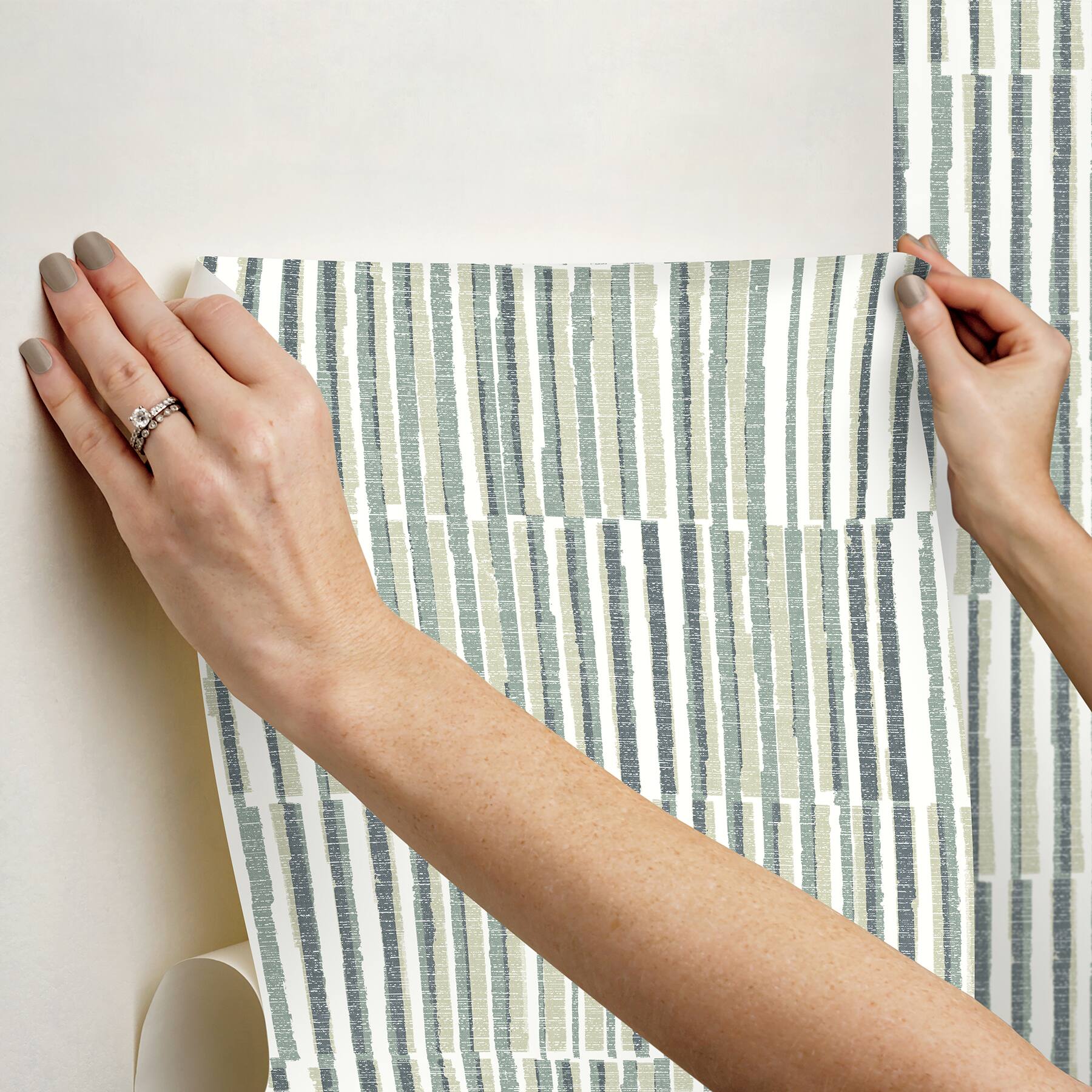 NuWallpaper Kingston Gray Peel & Stick Wallpaper