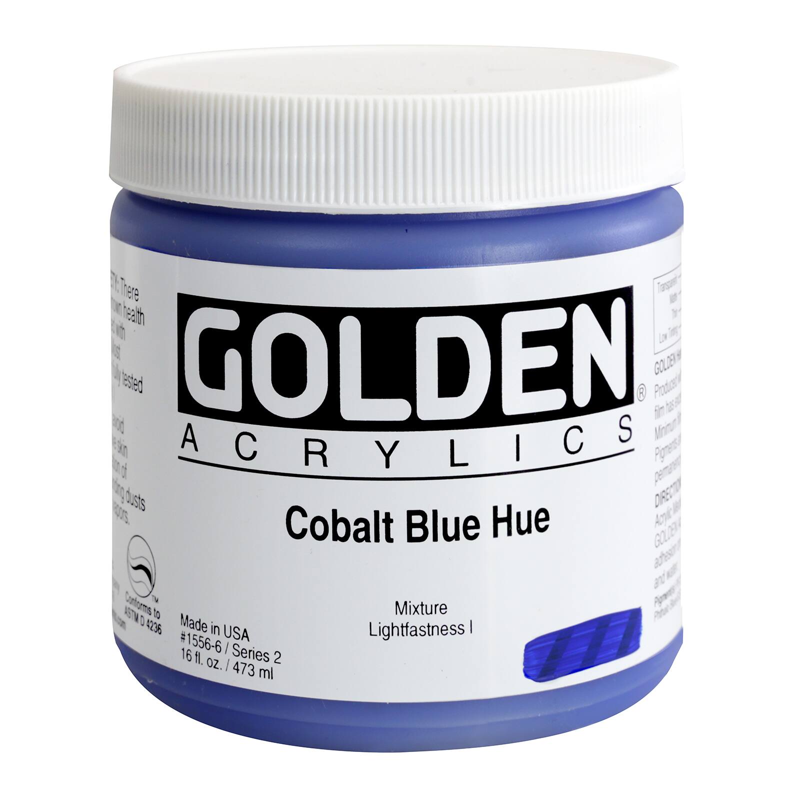 Golden Heavy Body Acrylic Paint, 16 oz in Cobalt Blue Hue - D022242S - Art and Craft Paint Buy the Golden Heavy Body Acrylic Paint, 16oz. at  sku D022242S