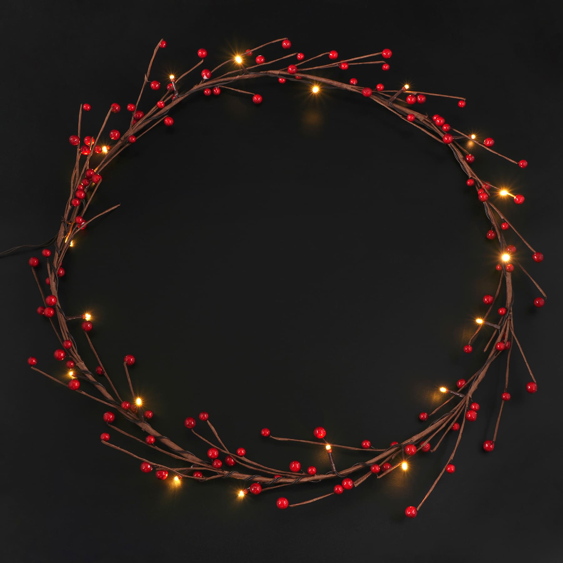 5ft. Red Berry Branch LED Garland String Lights by Ashland&#xAE;