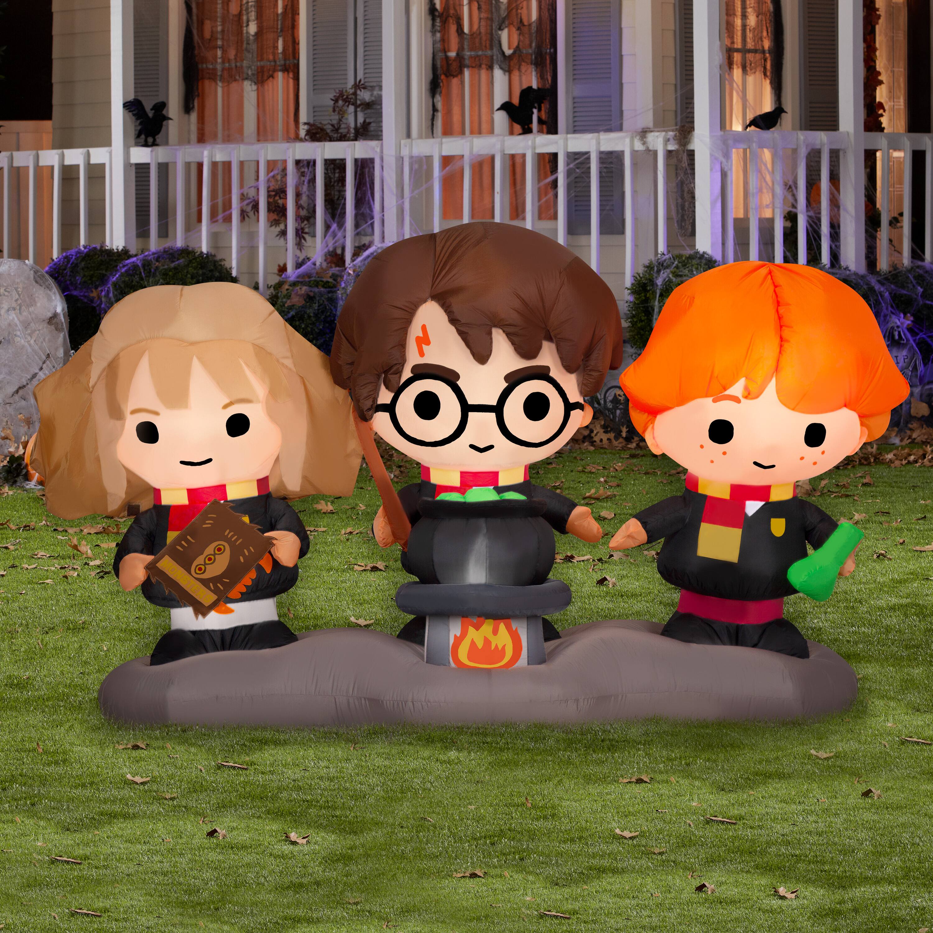 7.5ft. Airblown&#xAE; Inflatable Harry, Ron, and Hermione with Cauldron