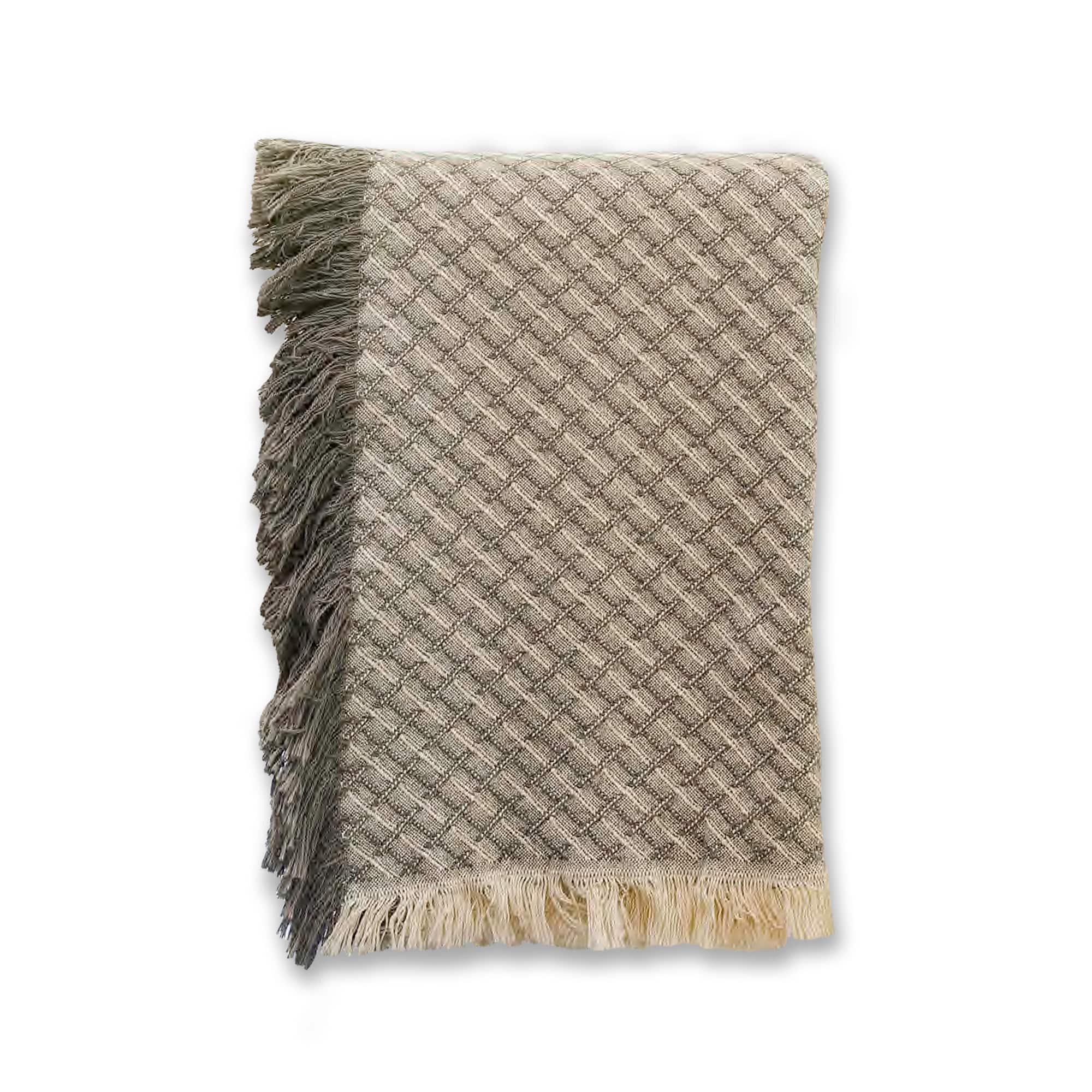 Cross Your T's Grey 46" x 67" Woven Throw