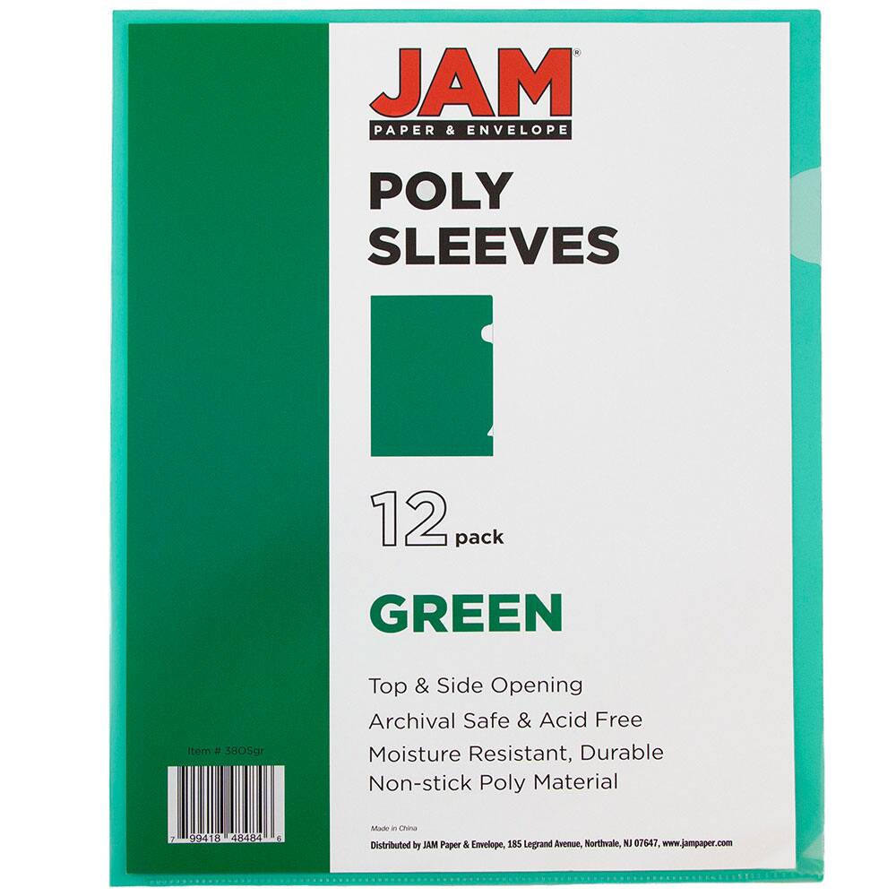 JAM Paper 9&#x22; x 11.5&#x22; Plastic Sleeve Page Protectors, 12ct.