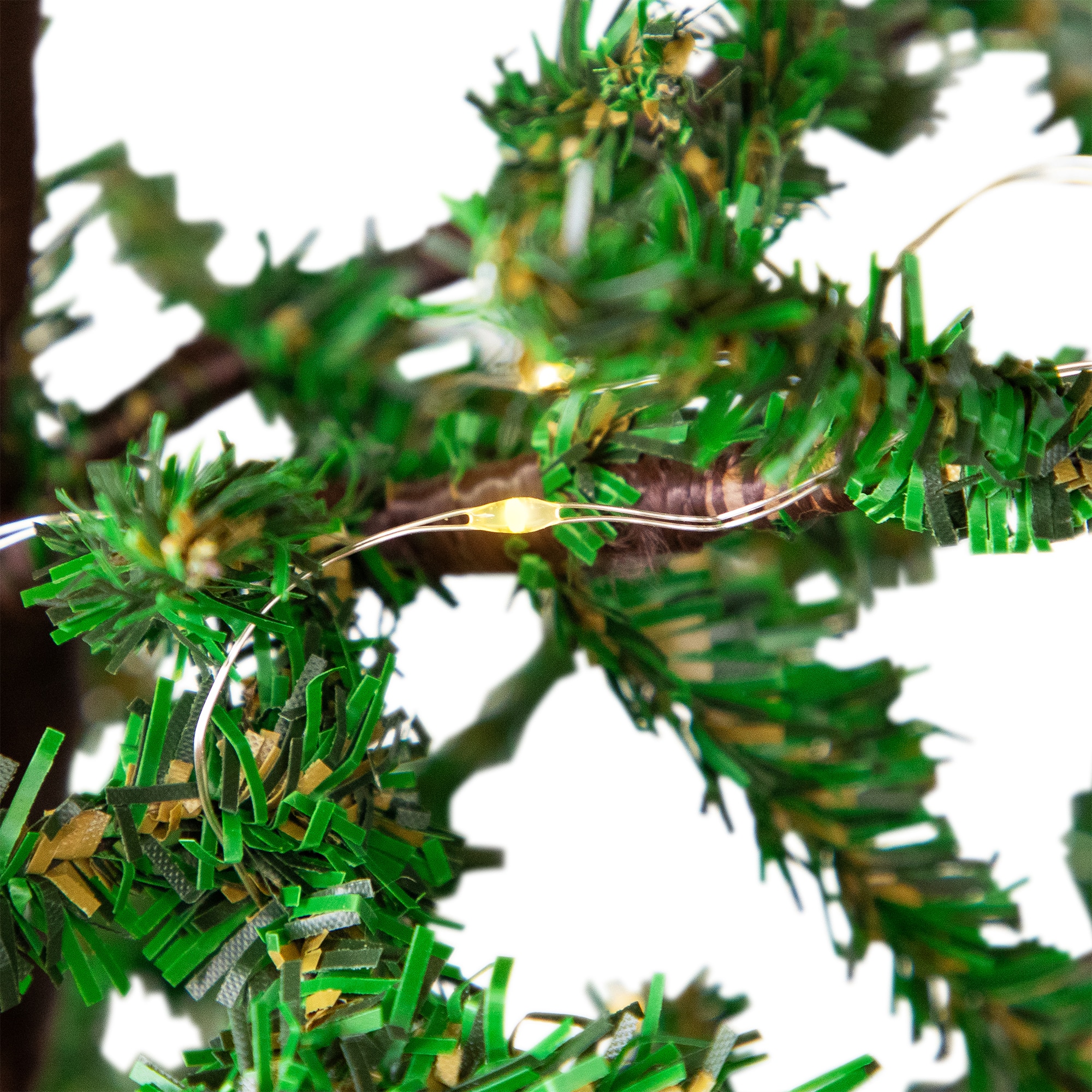 4ft. Pre-Lit Christmas Tree with Pinecones &#x26; Burlap Base, Clear Lights