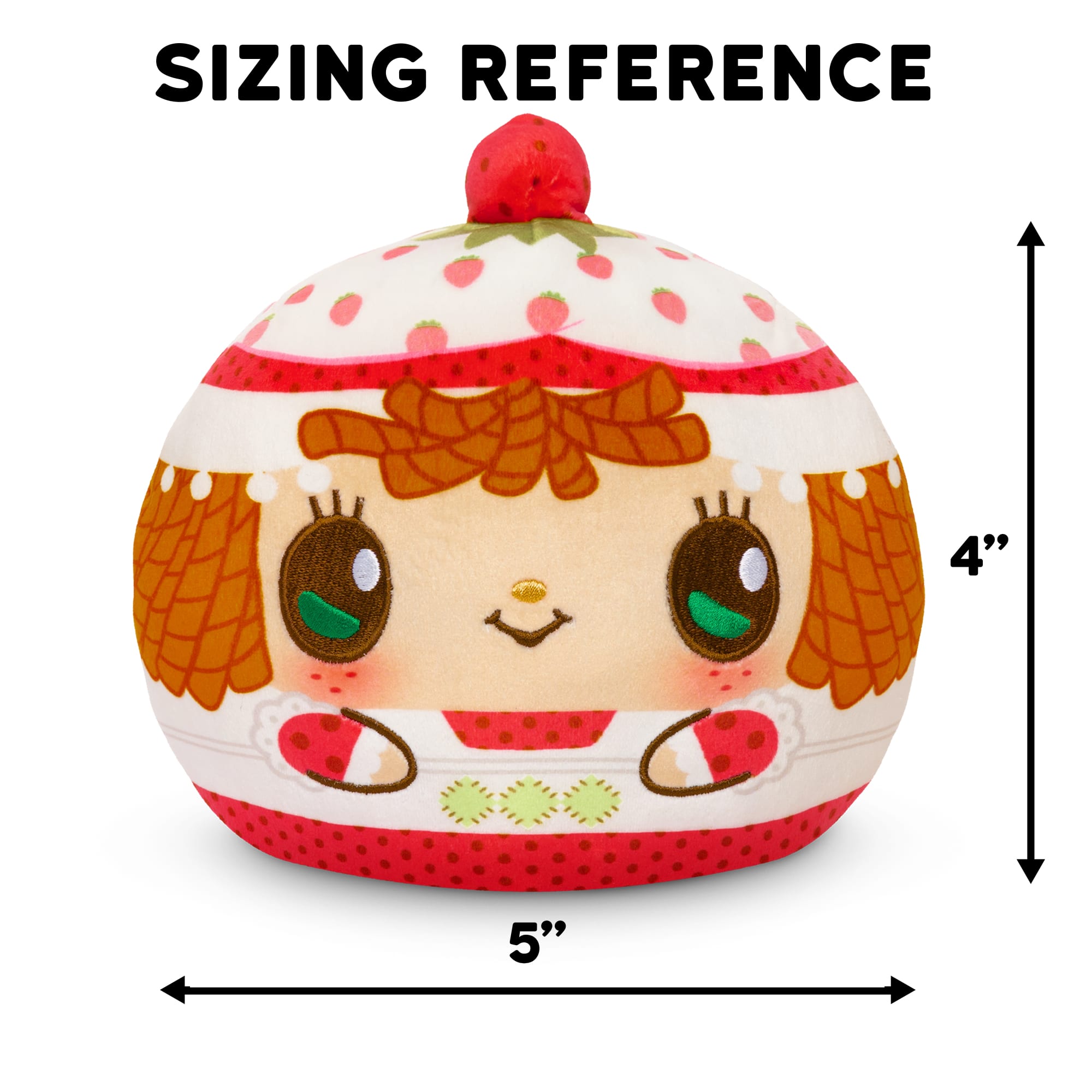 TeeTurtle 4" Strawberry Shortcake & Custard Scented Reversible Plushie