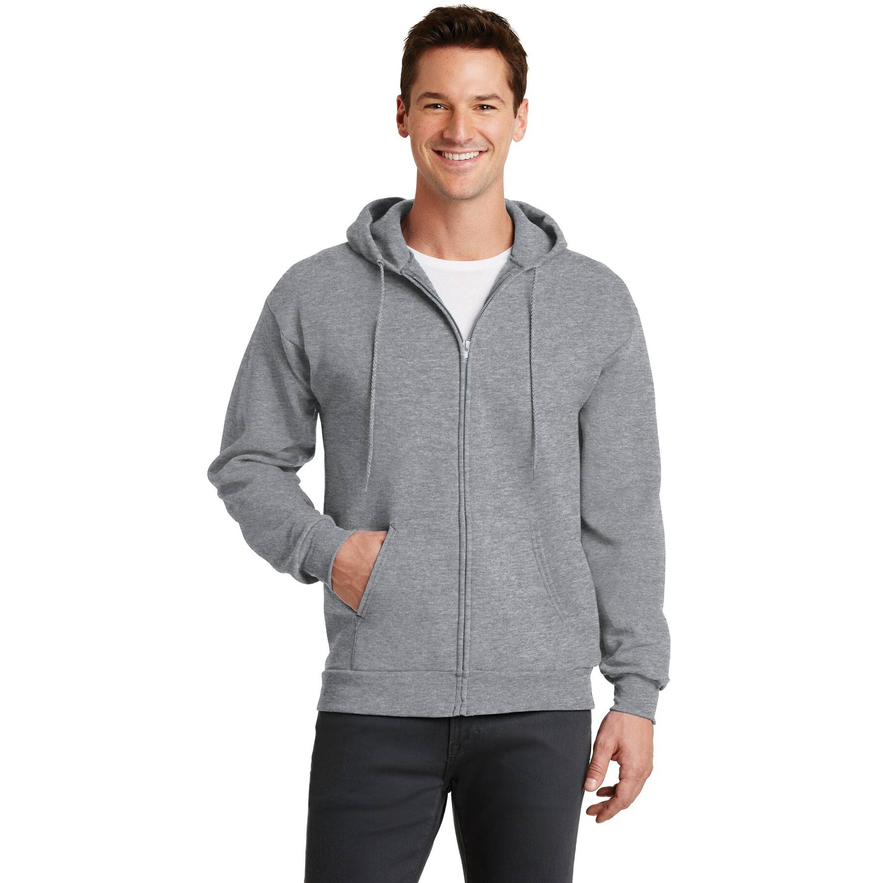 Port & Company® Neutrals Core Fleece Full-Zip Hooded Sweatshirt