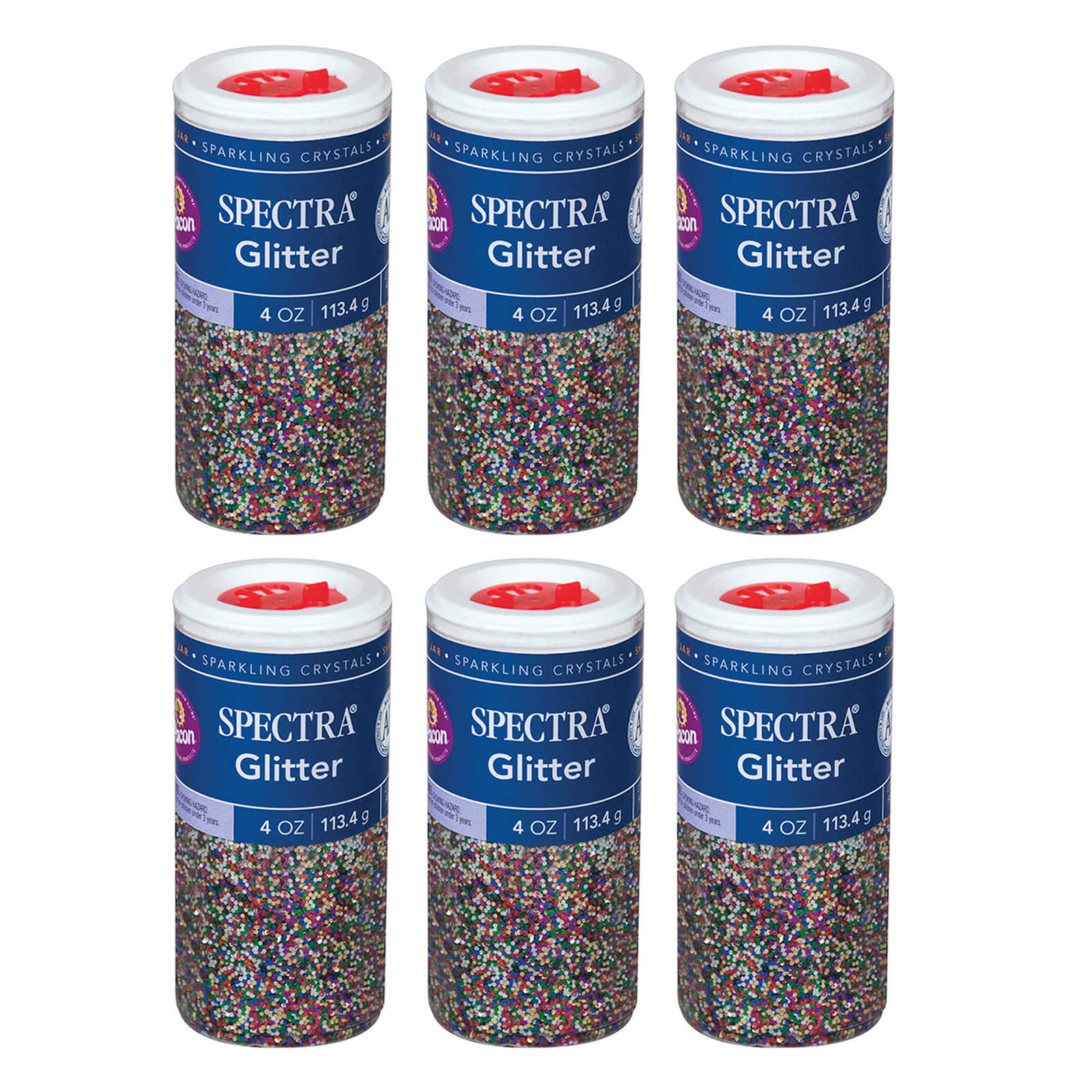 Spectra Glitter Multi-Color, 4 oz., 6ct.