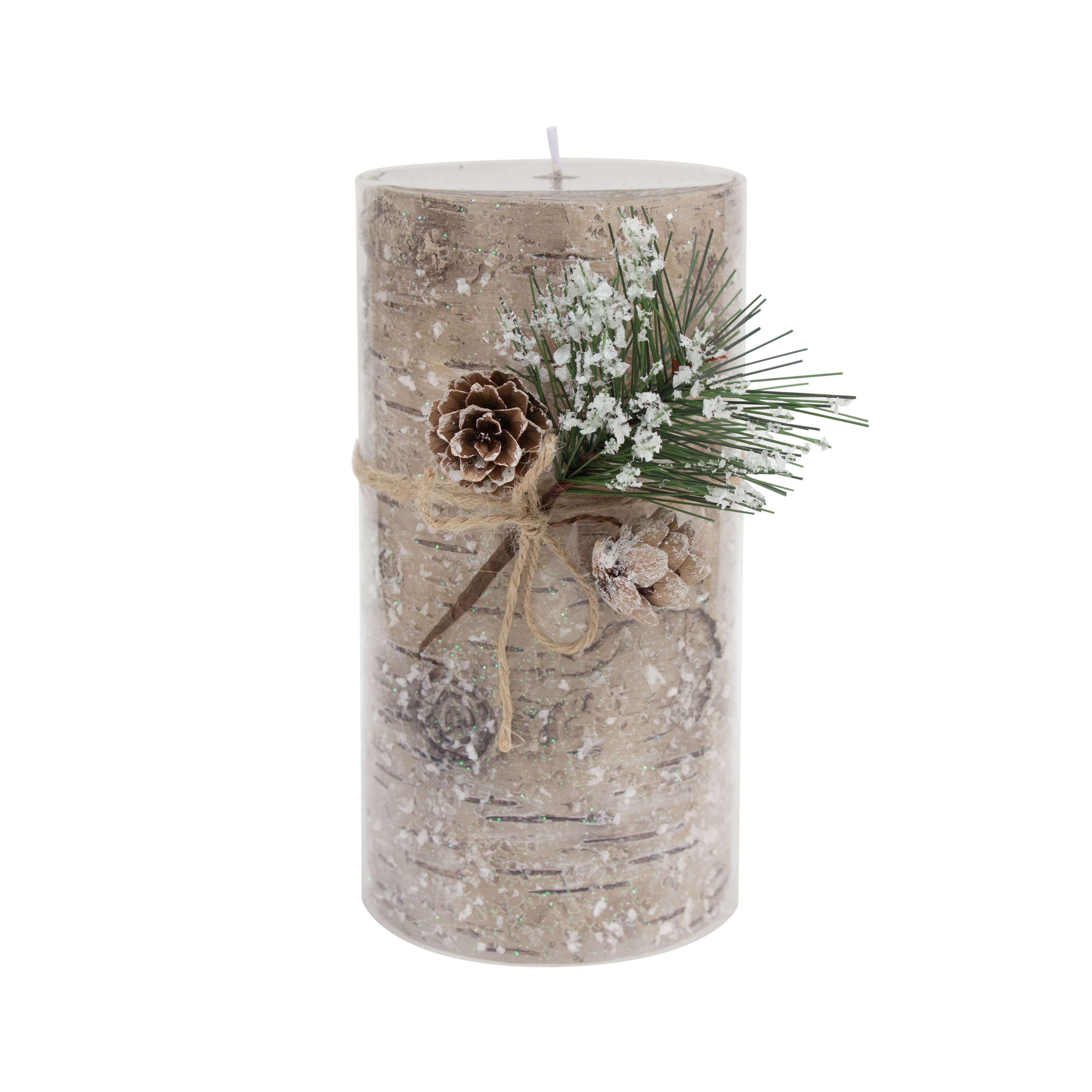Faux Birch Pillar Candle by Ashland&#xAE;