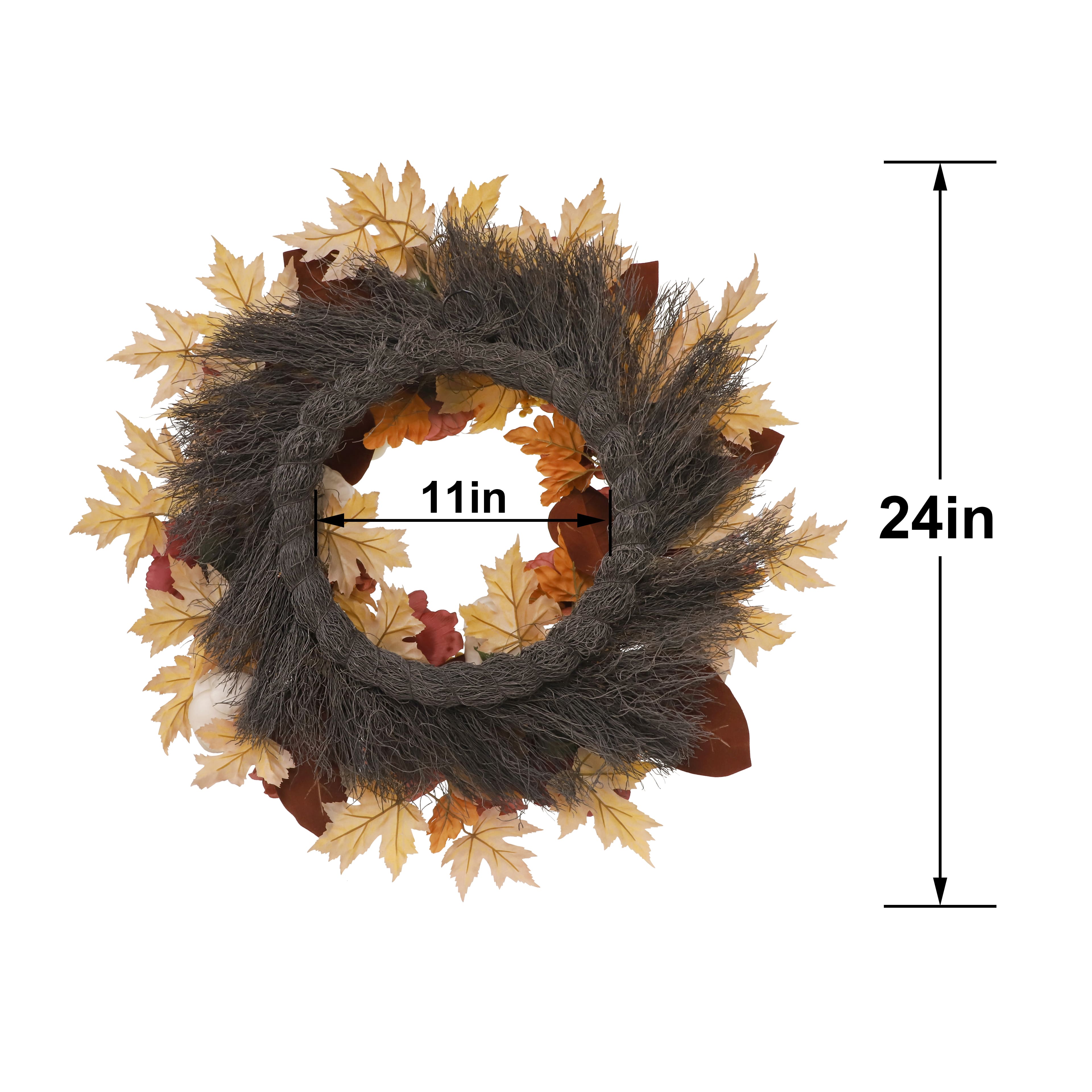 24&#x22; Peony, Rose &#x26; Pumpkin Wreath by Ashland&#xAE;