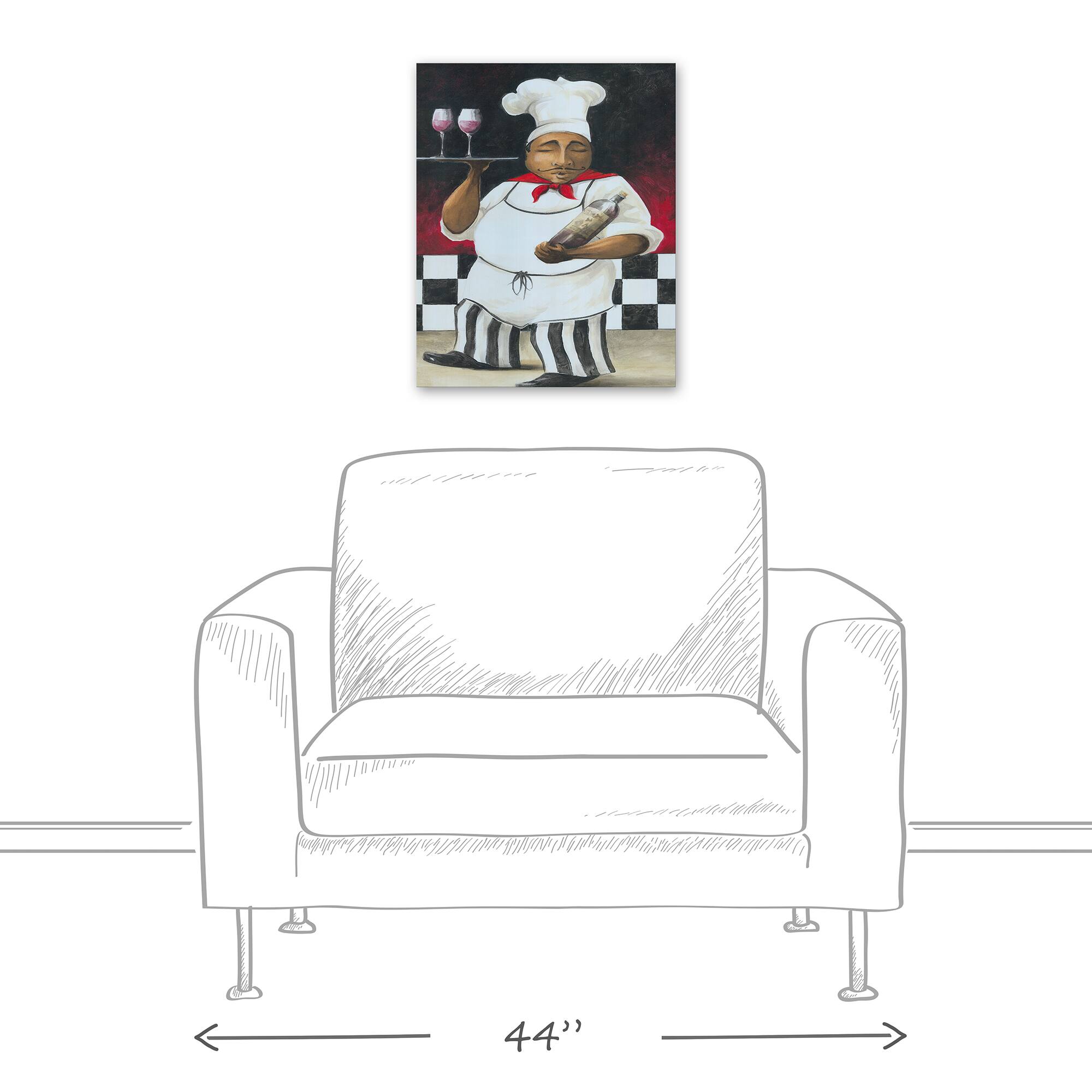 Serving Chef 16" x 20" Canvas Wall Art