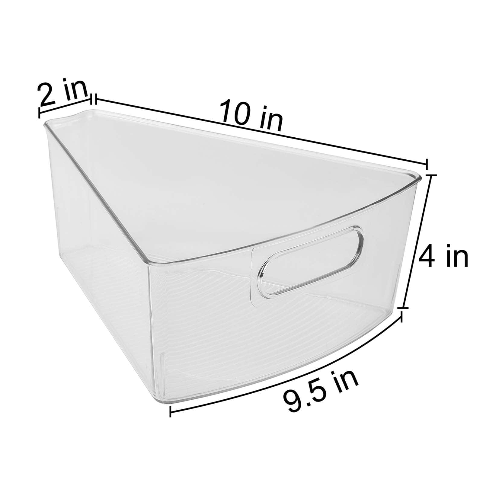 Sorbus Clear Wedge Storage Bins, 4ct.