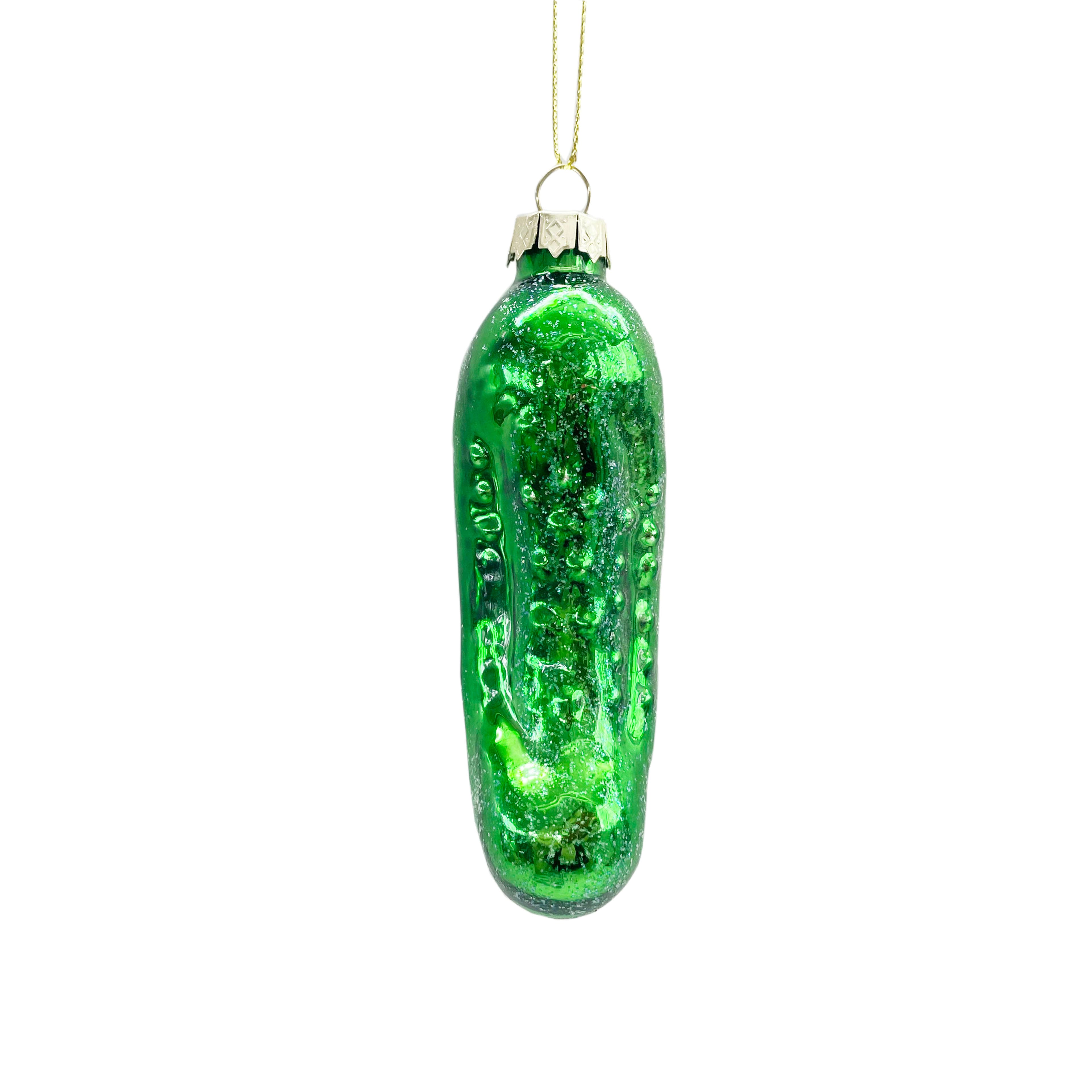 4&#x22; Green Pickle Glass Ornament by Ashland&#xAE;