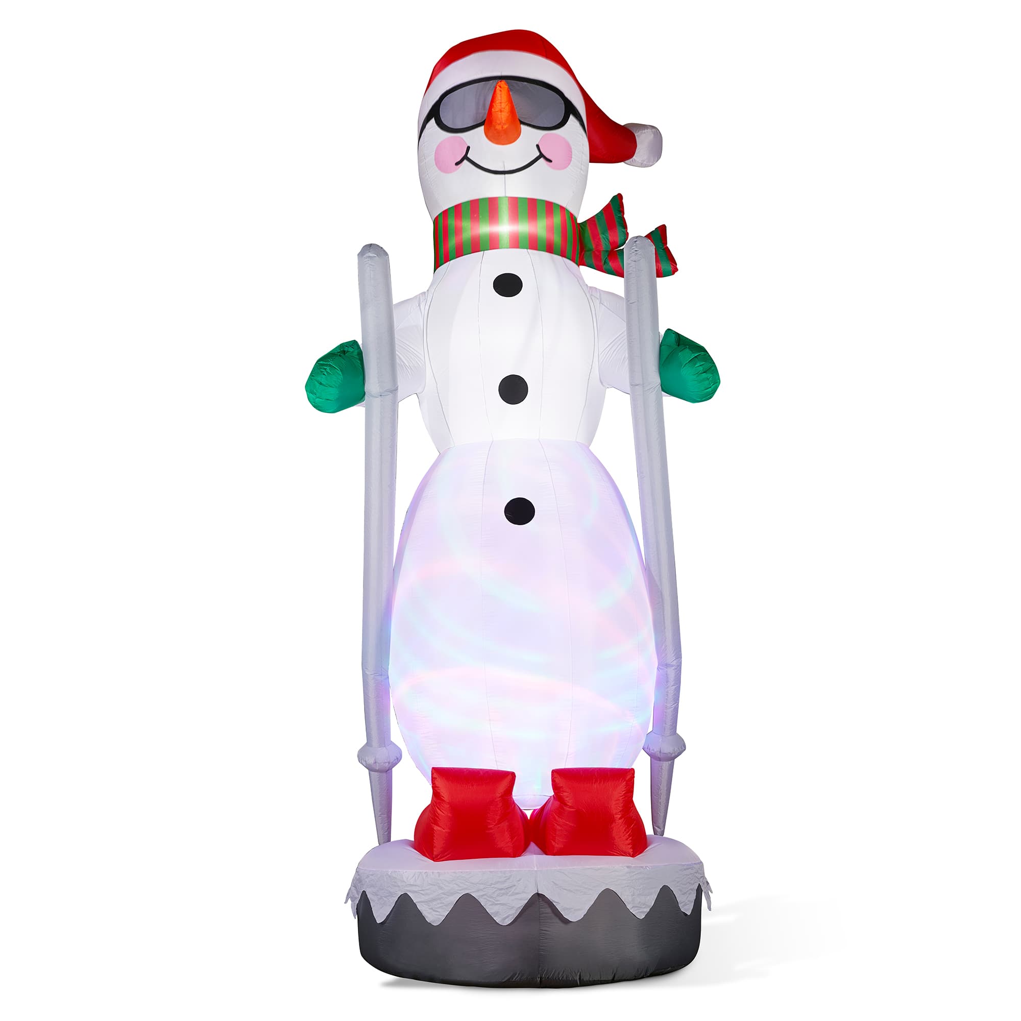 Glitzhome® 20FT Giant Lighted Inflatable Disco Skiing