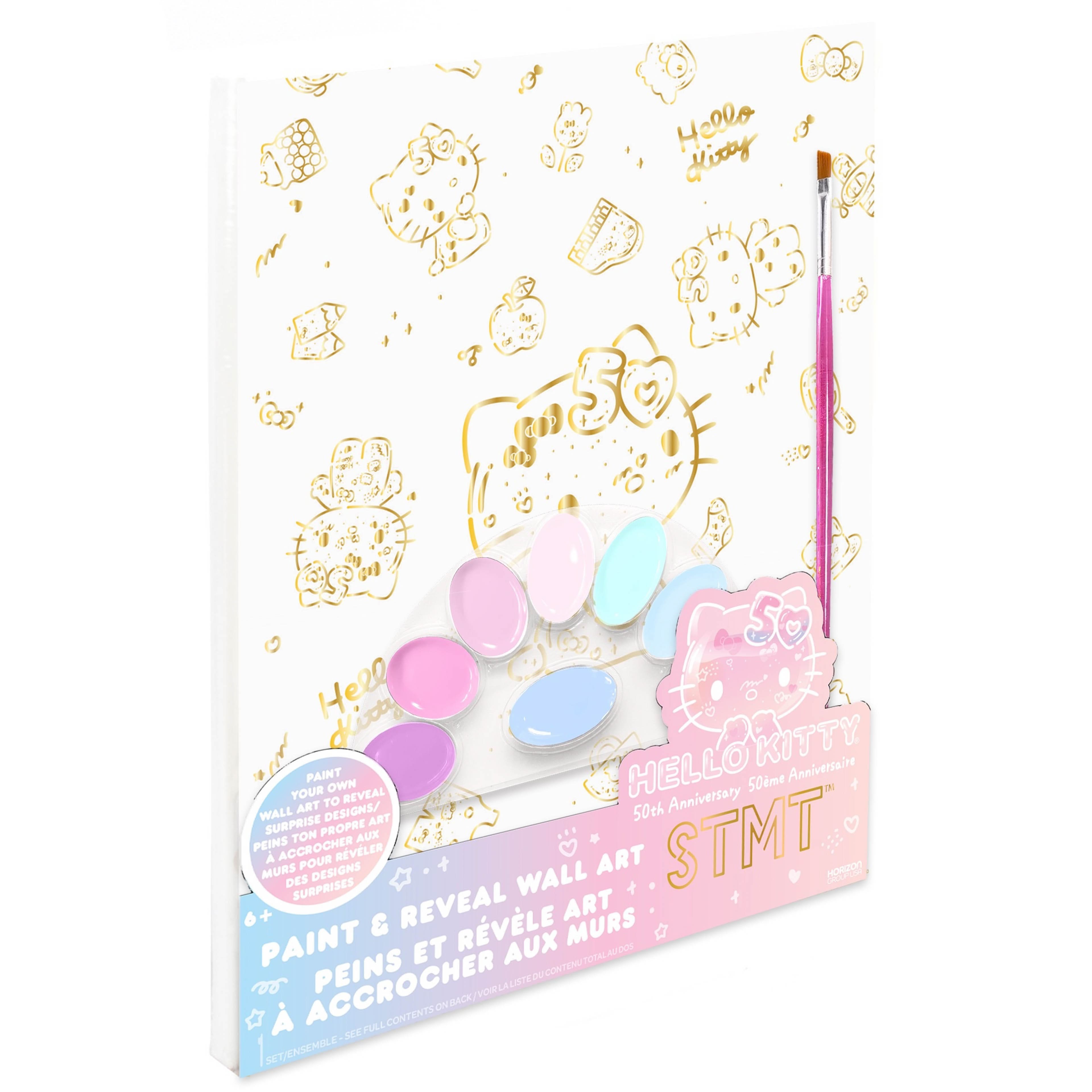 STMT&#xAE; Hello Kitty&#xAE; 50th Anniversary Paint &#x26; Reveal Wall Art Kit