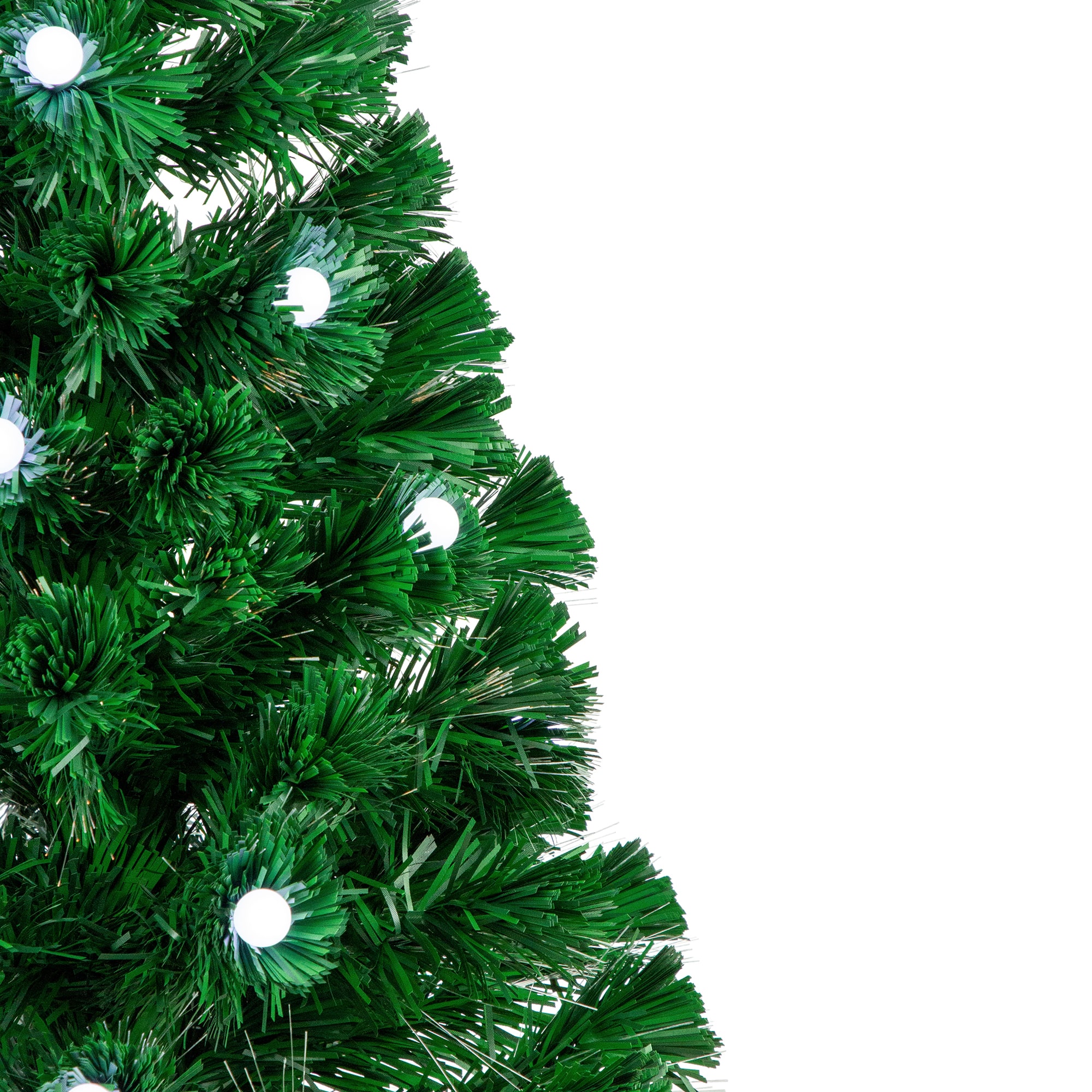 3ft. Pre-Lit Color Changing Fiber Optic Artificial Christmas Tree with Balls