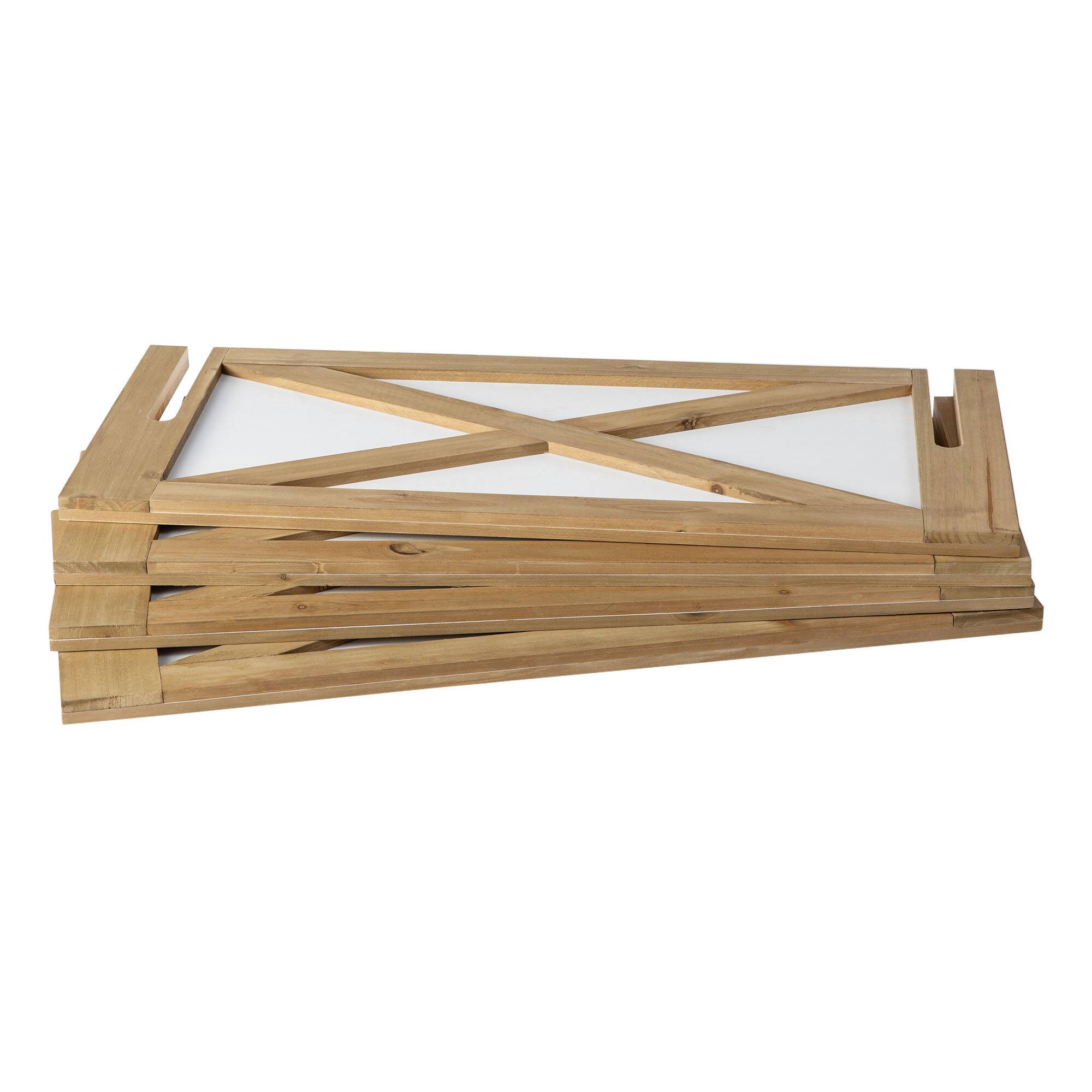 Glitzhome&#xAE; Natural &#x26; White Wood Tree Collar