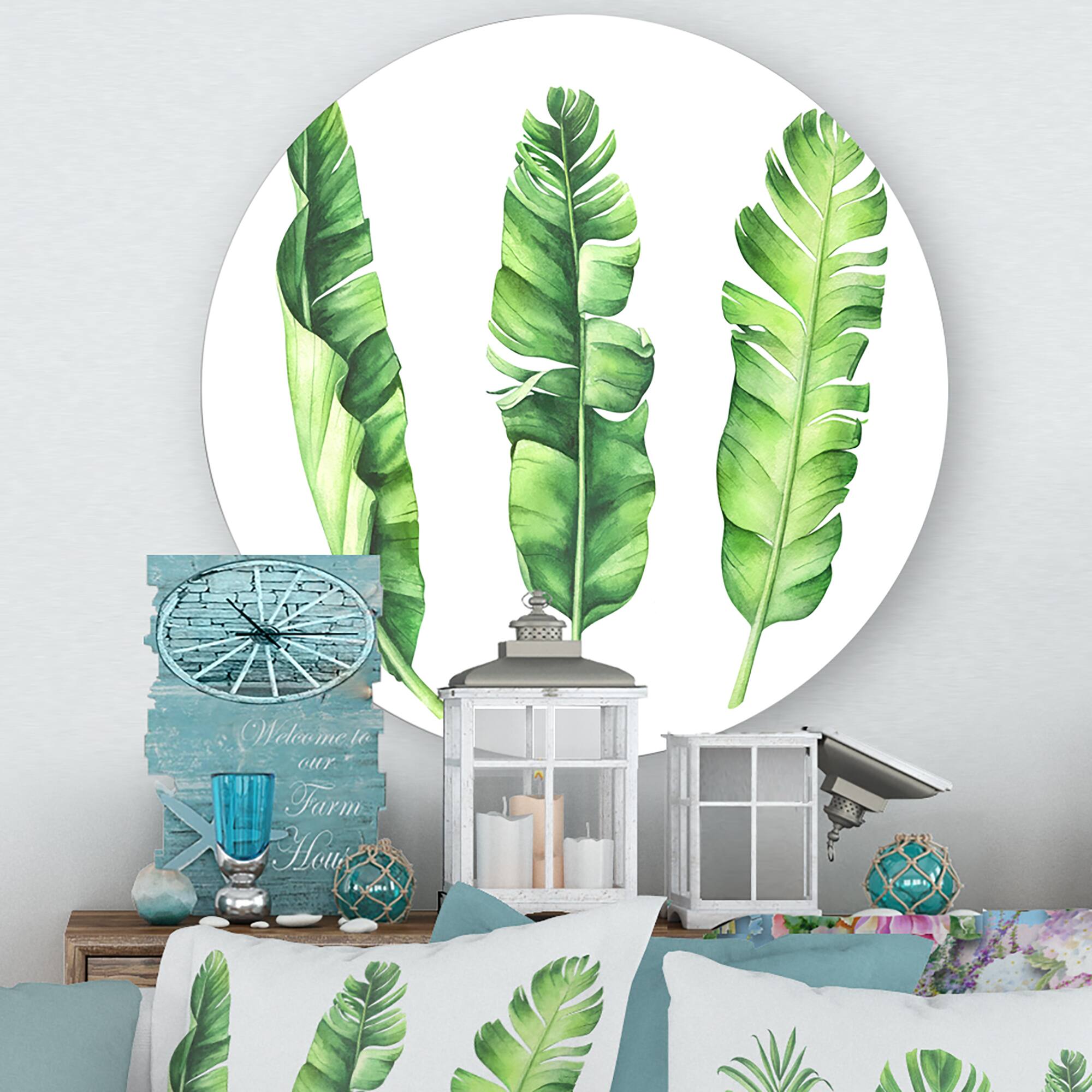Designart - Tropical Banana Leaves Set