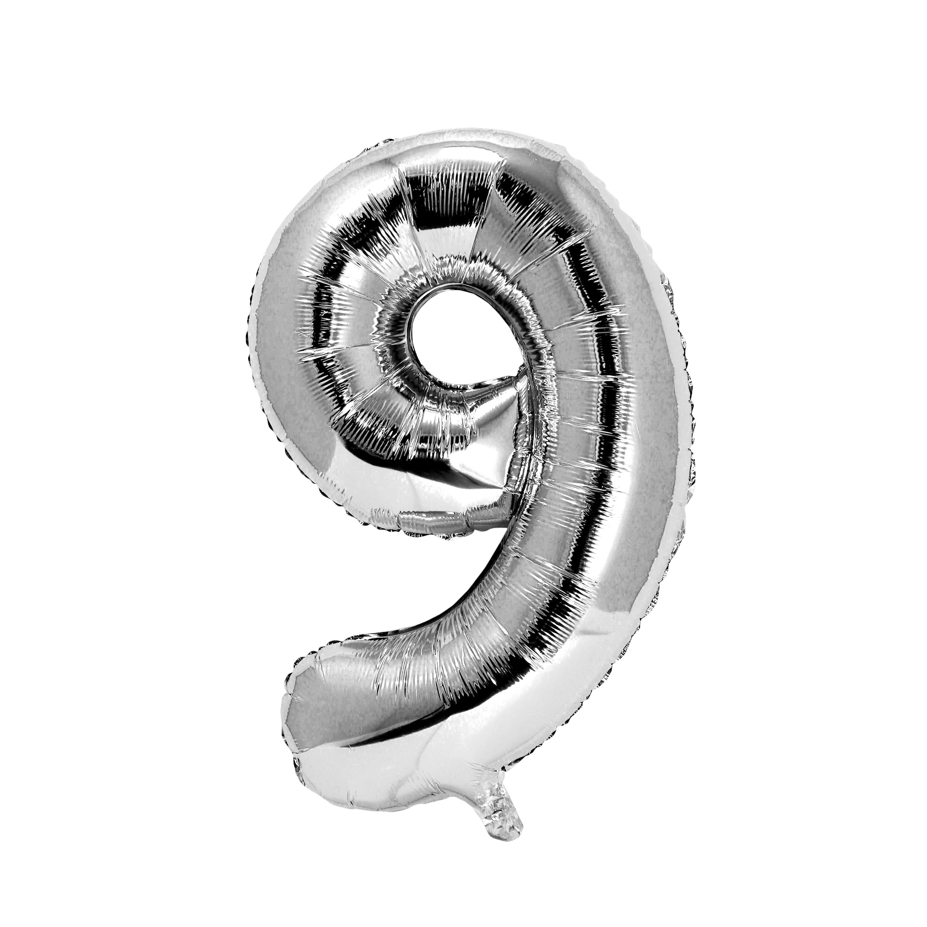 Silver Foil Number Balloon by Celebrate It™