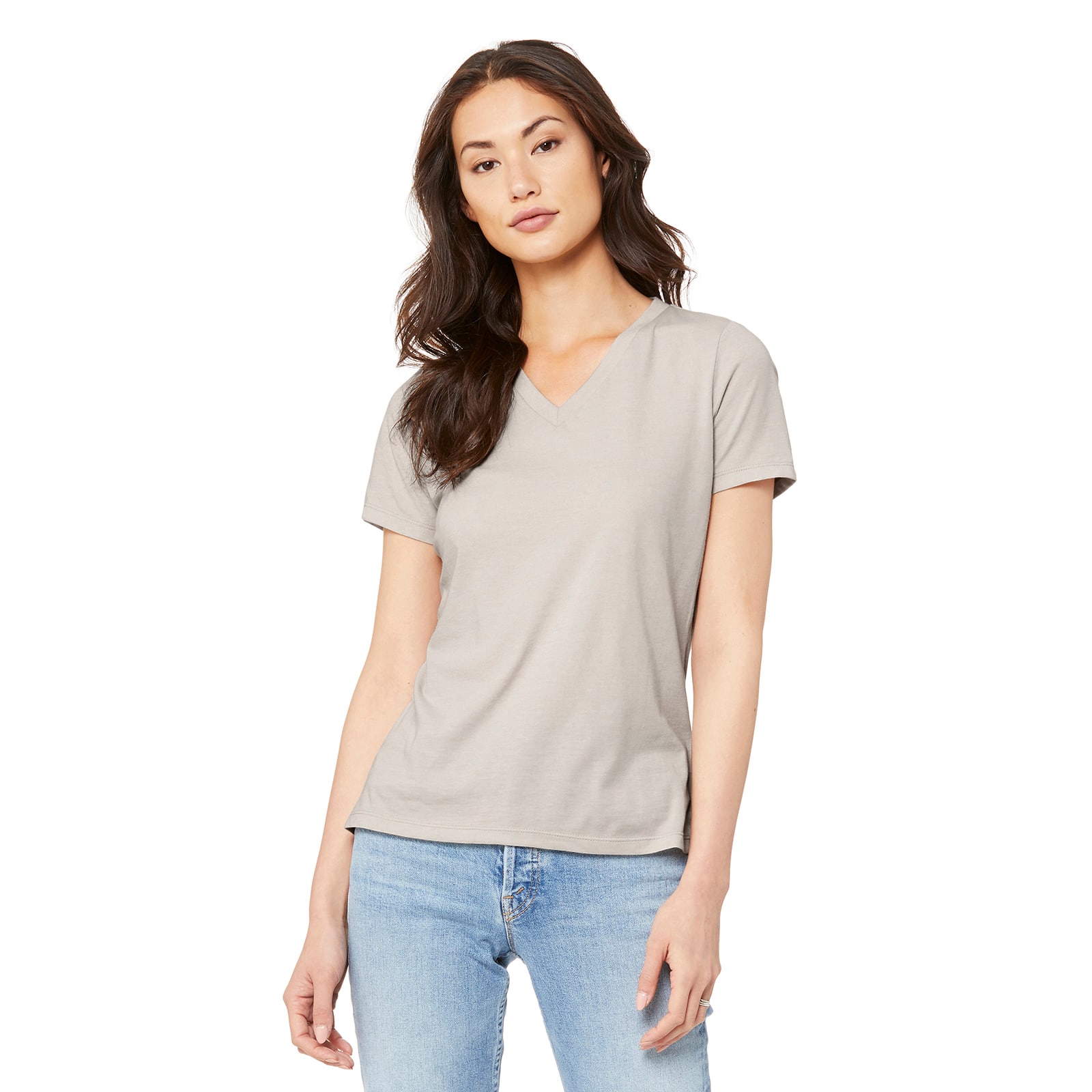 6 Pack: BELLA+CANVAS® Women's Relaxed V-Neck Heather T-Shirt