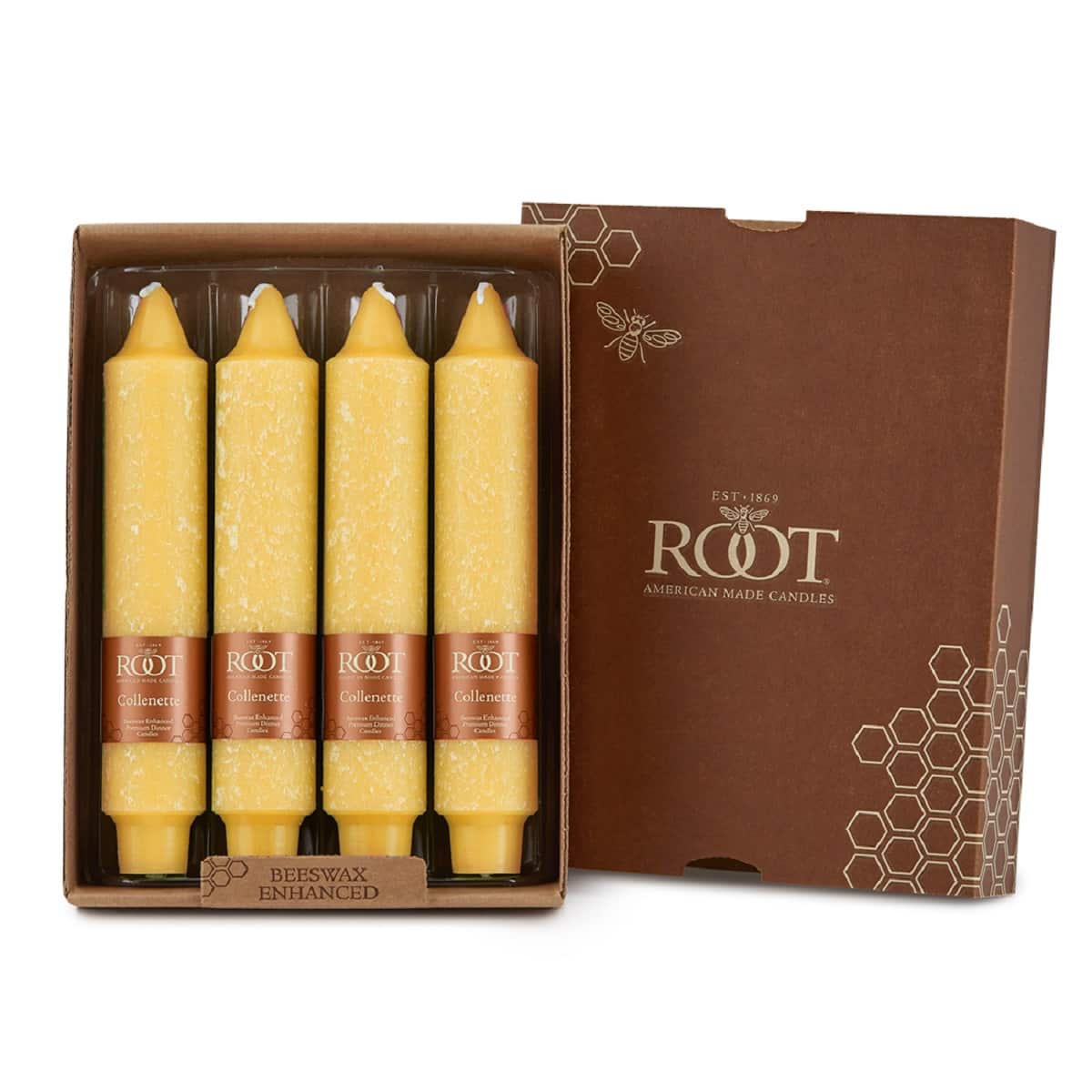Root Candles 7" Unscented Timberline™ Collenette Taper Candles, 4ct.
