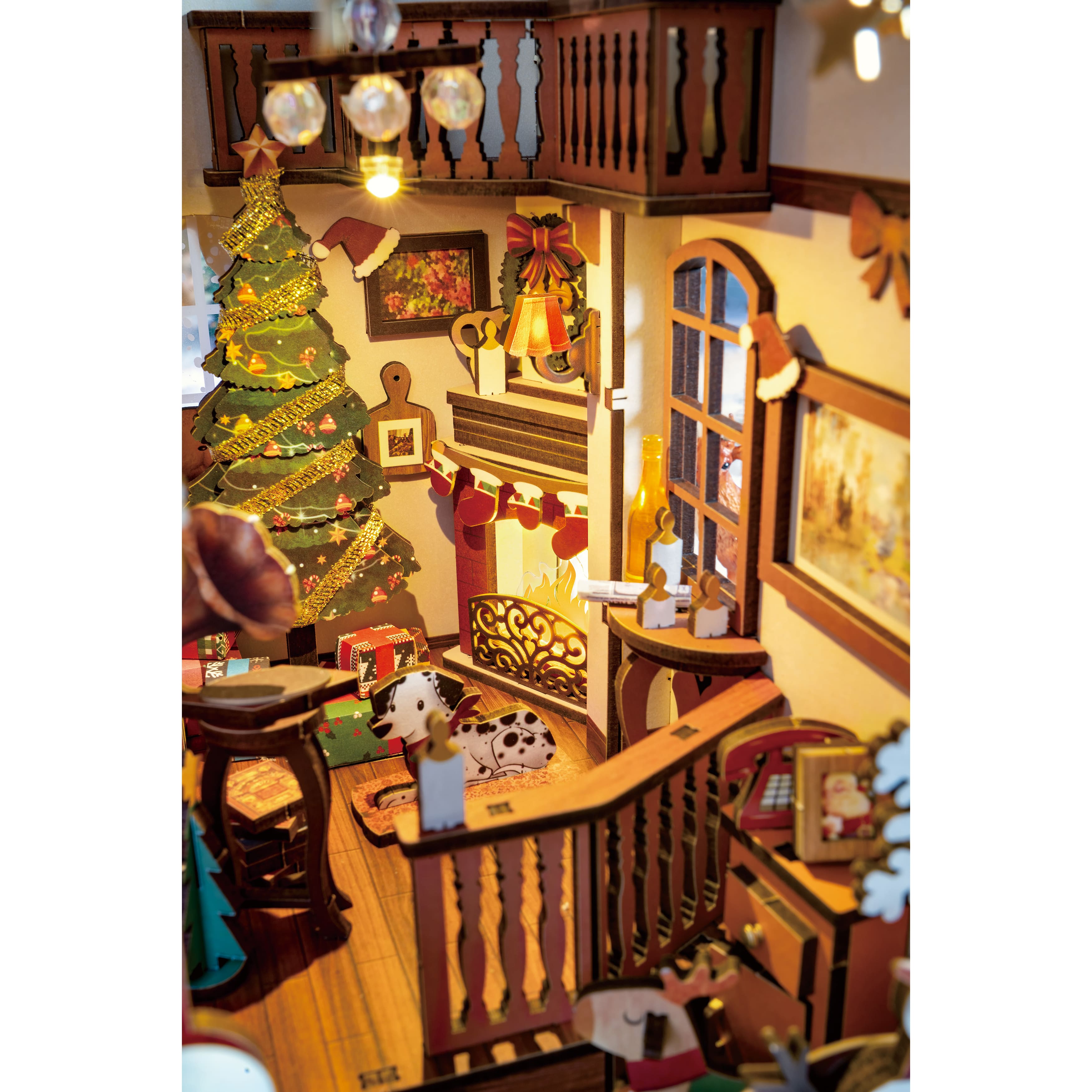 Rolife&#xAE; Christmas Indoor Scene DIY Book Nook &#x26; Wonderland Kit