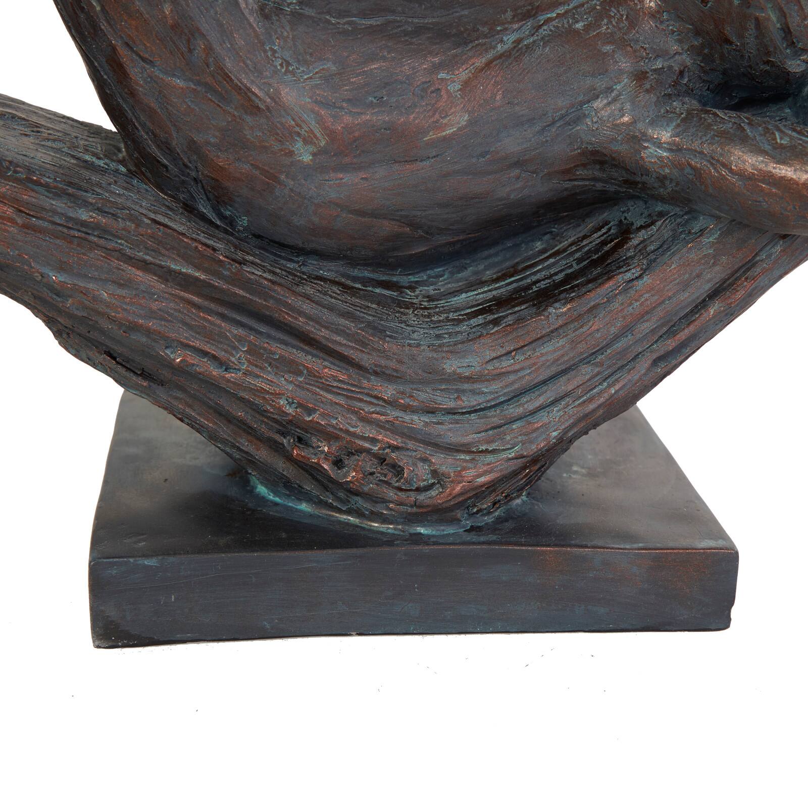 16" Bronze Frog Patina Relaxing Sculpture