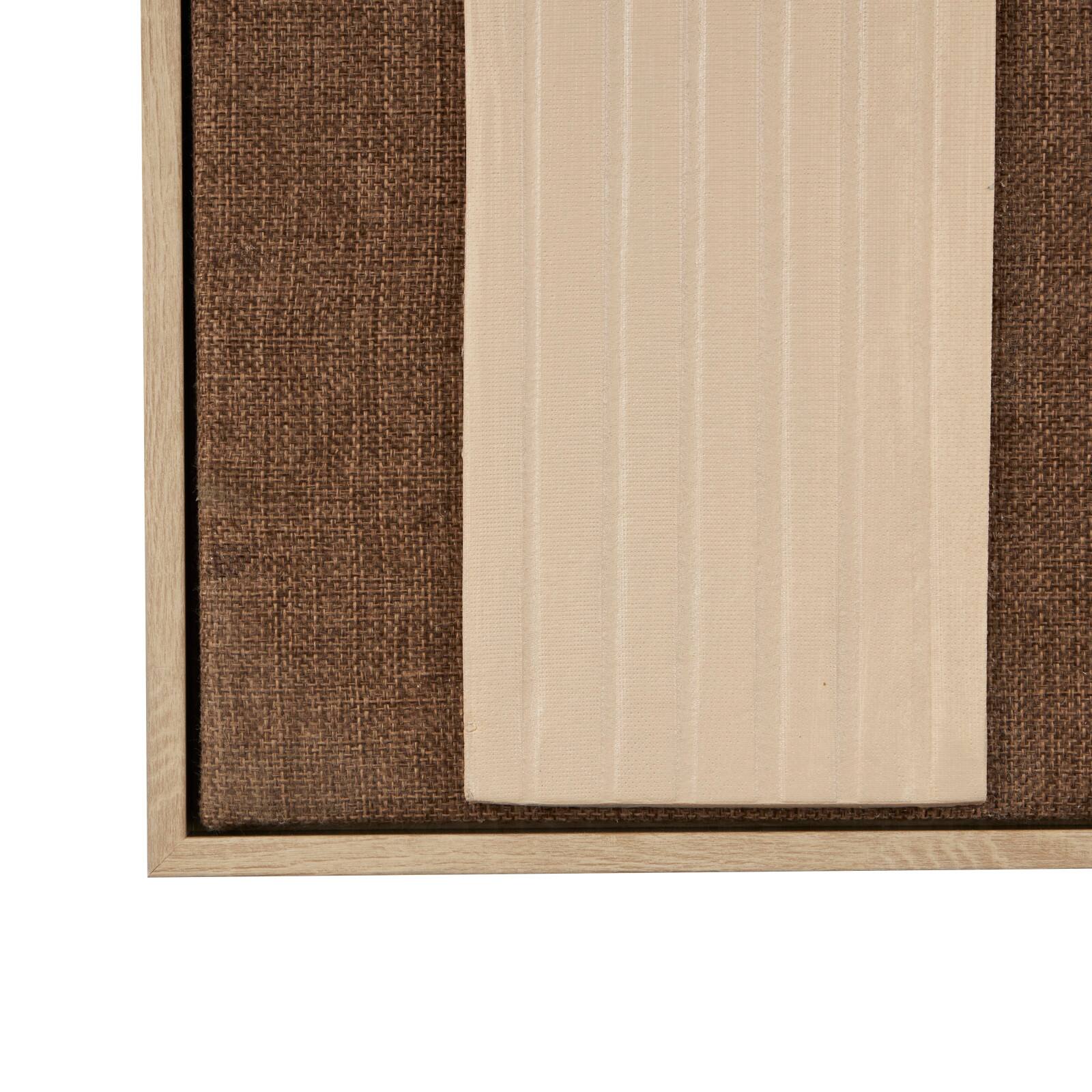 Brown Polyester Tan Ribbed Arches Abstract with Overlapping Home Wall Décor