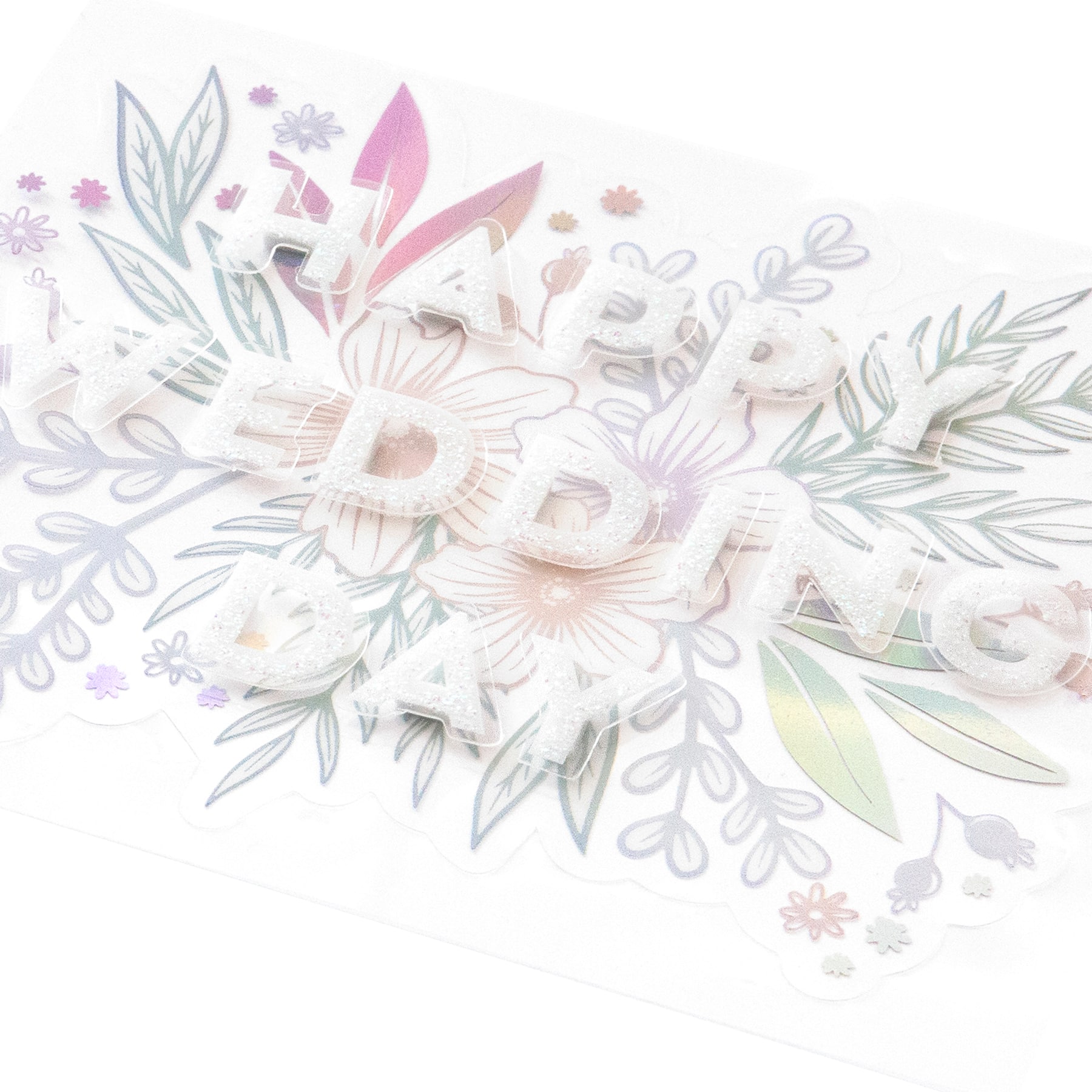 12 Pack: Happy Wedding Day Card Sticker by Recollections™