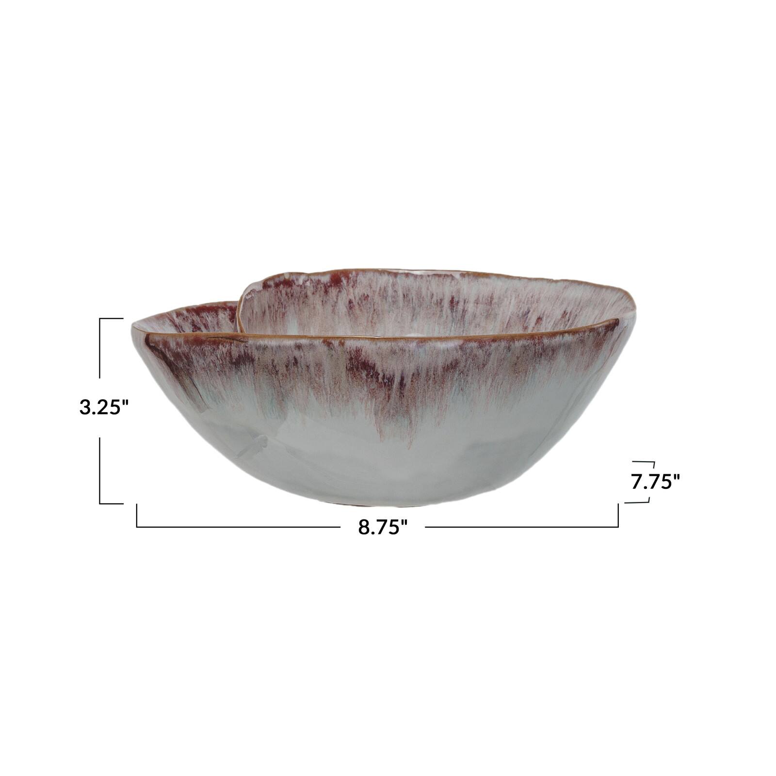 Hello Honey® 8.75" White & Berry Nautilus Essence Stoneware Bowl