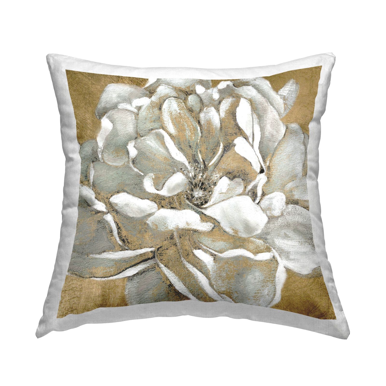 Stupell Industries Blushing White Magnolia Flower Abstract Floral Throw Pillow 18" x 18"