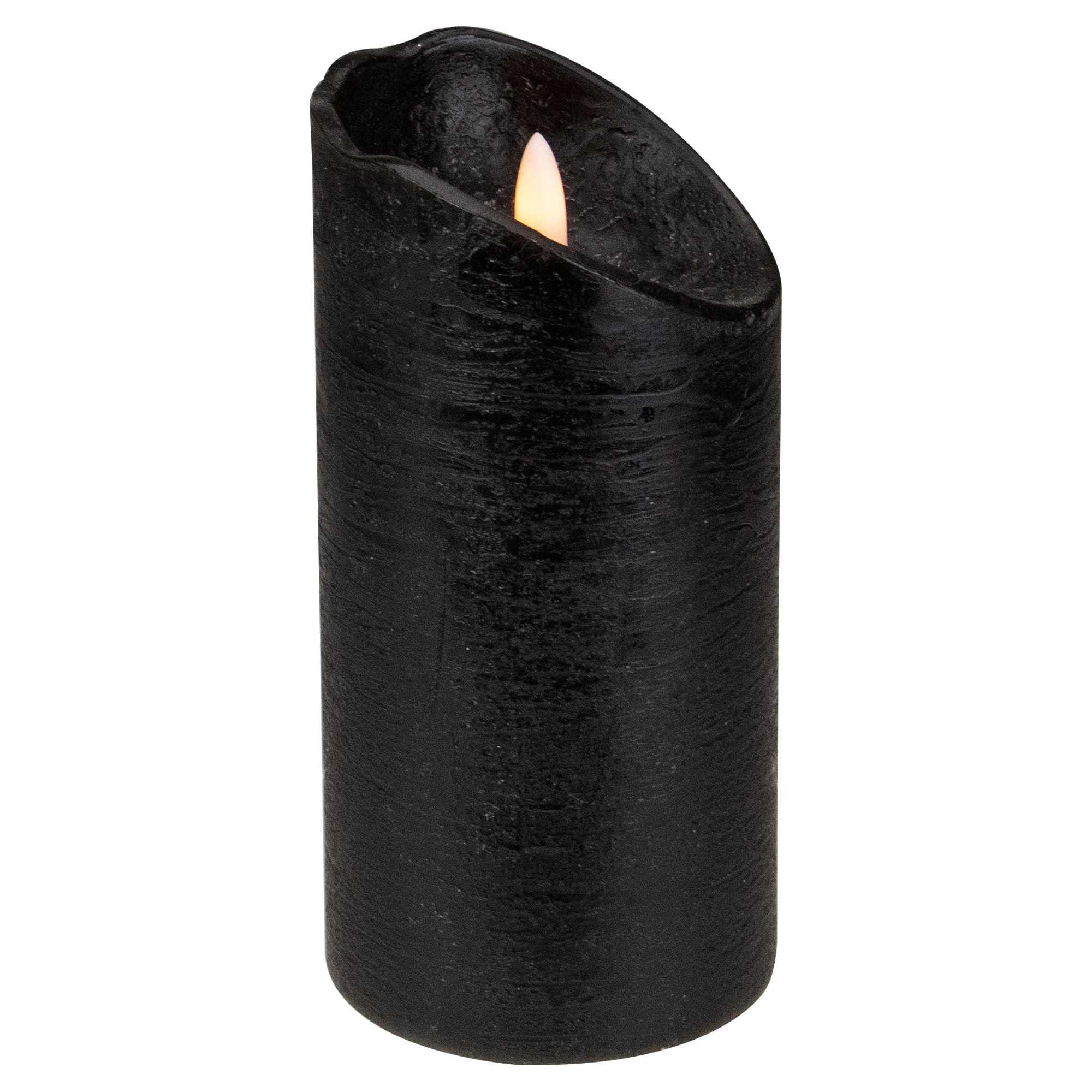 6" LED Black Flameless Halloween Décor Candle