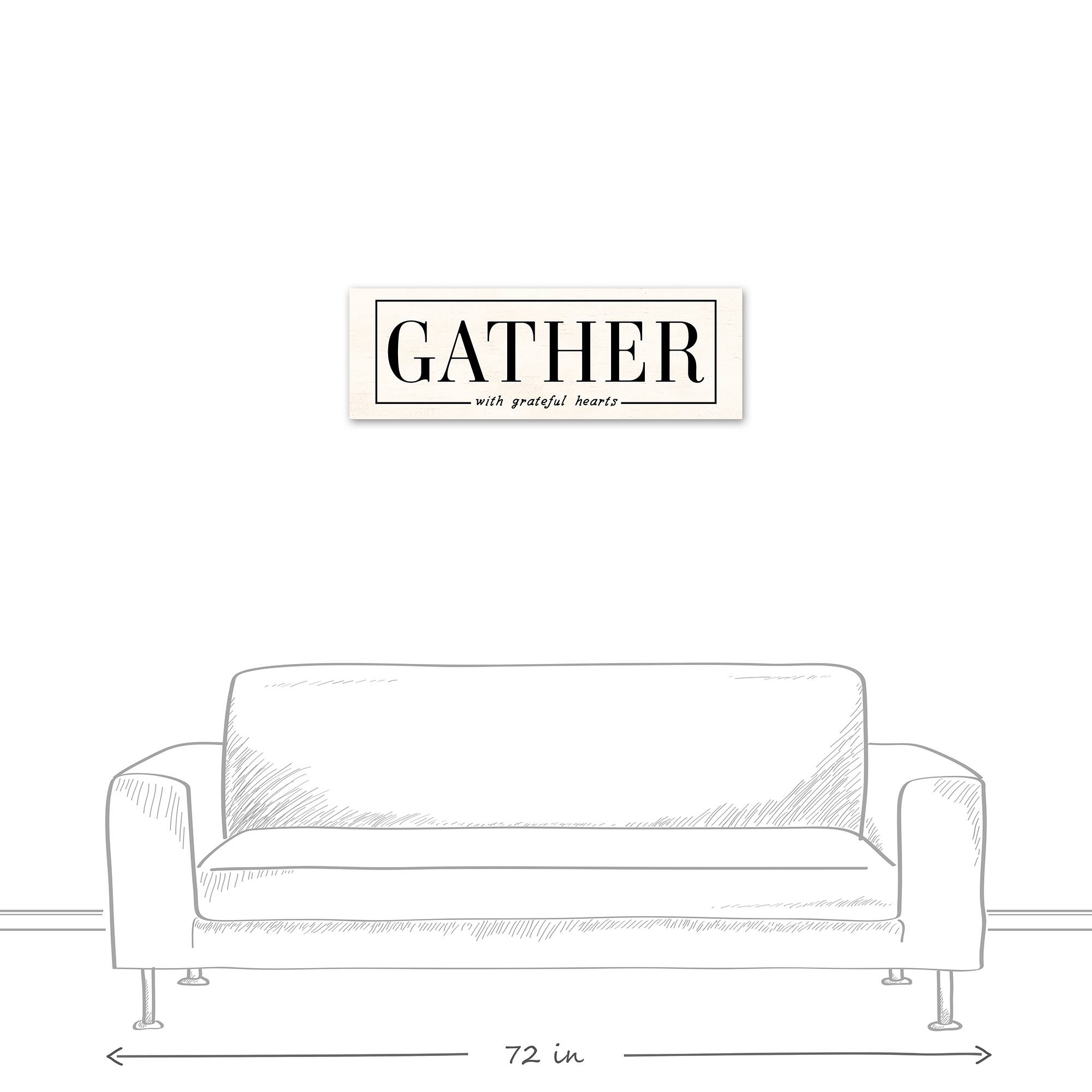 Gather Here with Grateful Hearts Canvas Wall Art