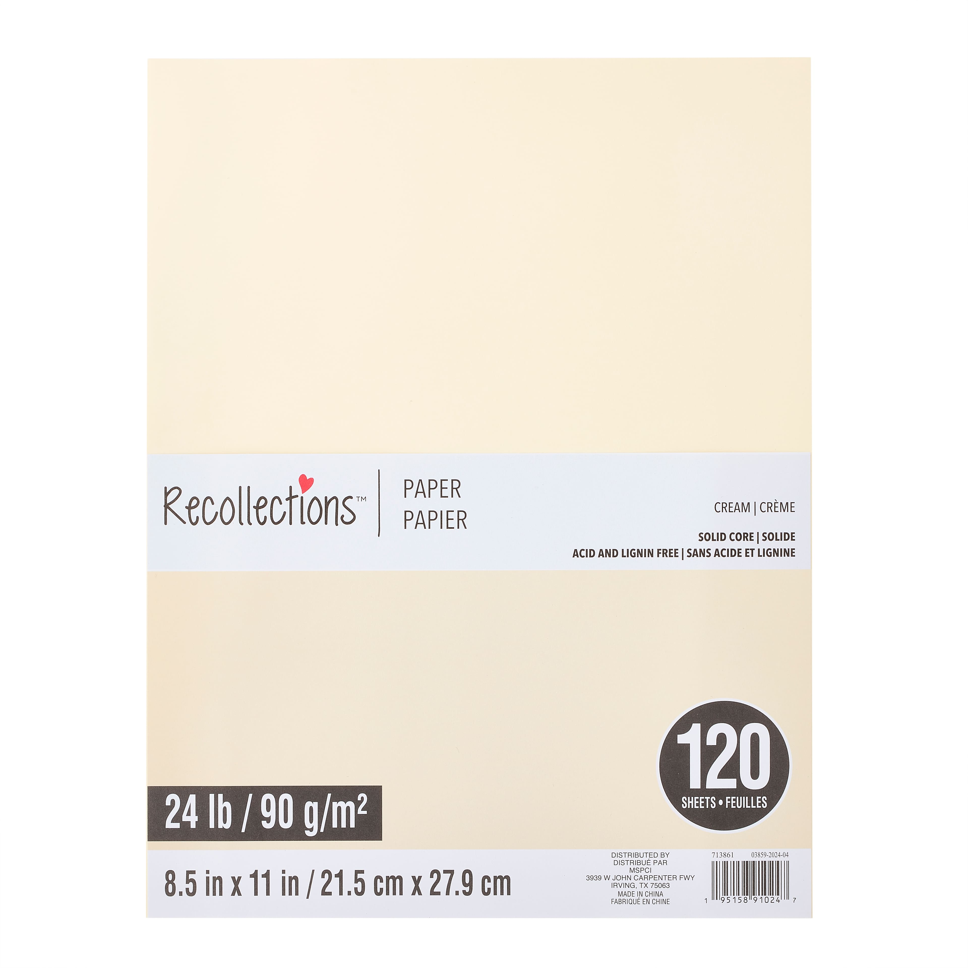8.5&#x22; x 11&#x22; Paper Pack by Recollections&#x2122;, 120 Sheets