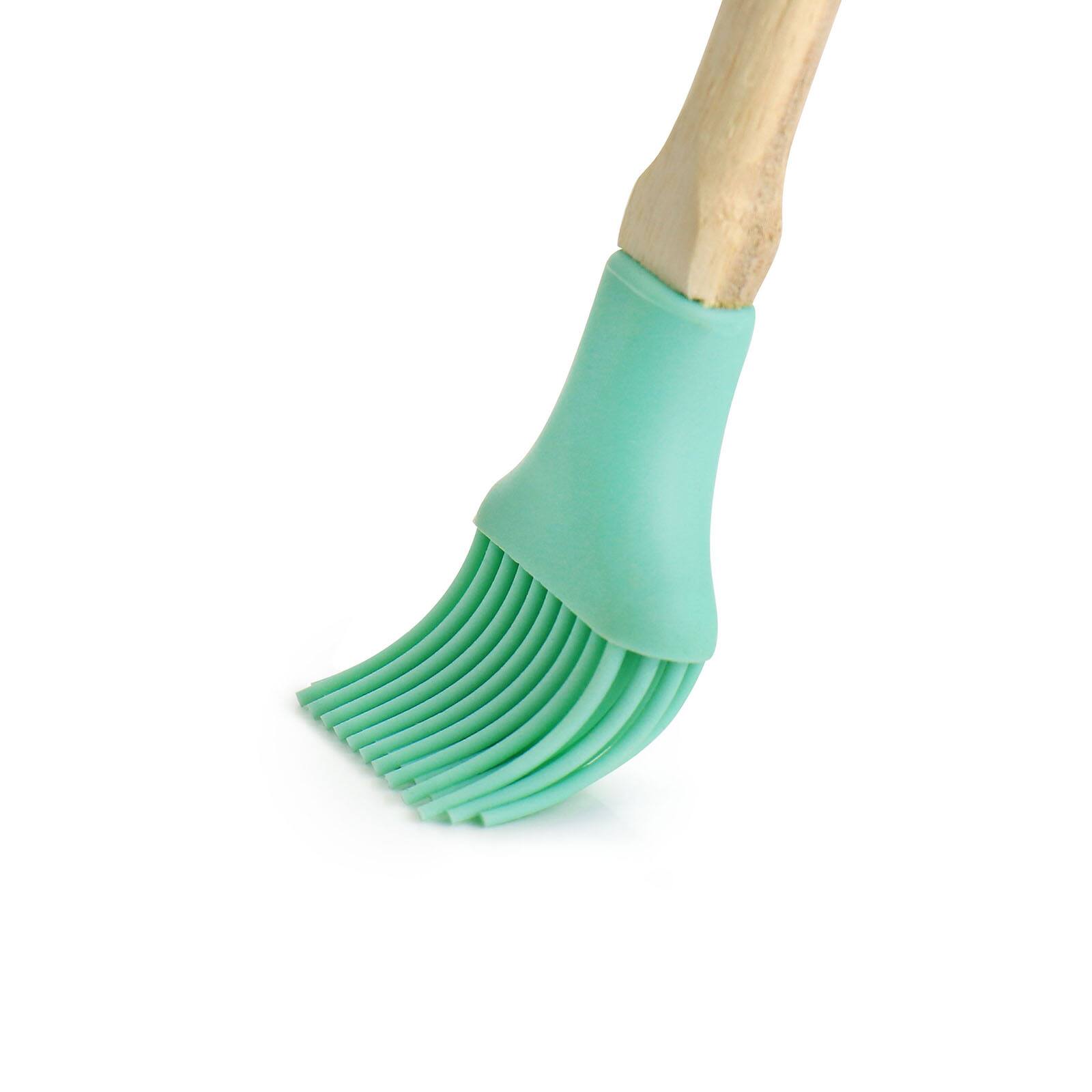 Martha Stewart Everyday Mint Silicone Mini Spoonula and Brush Utensil Set