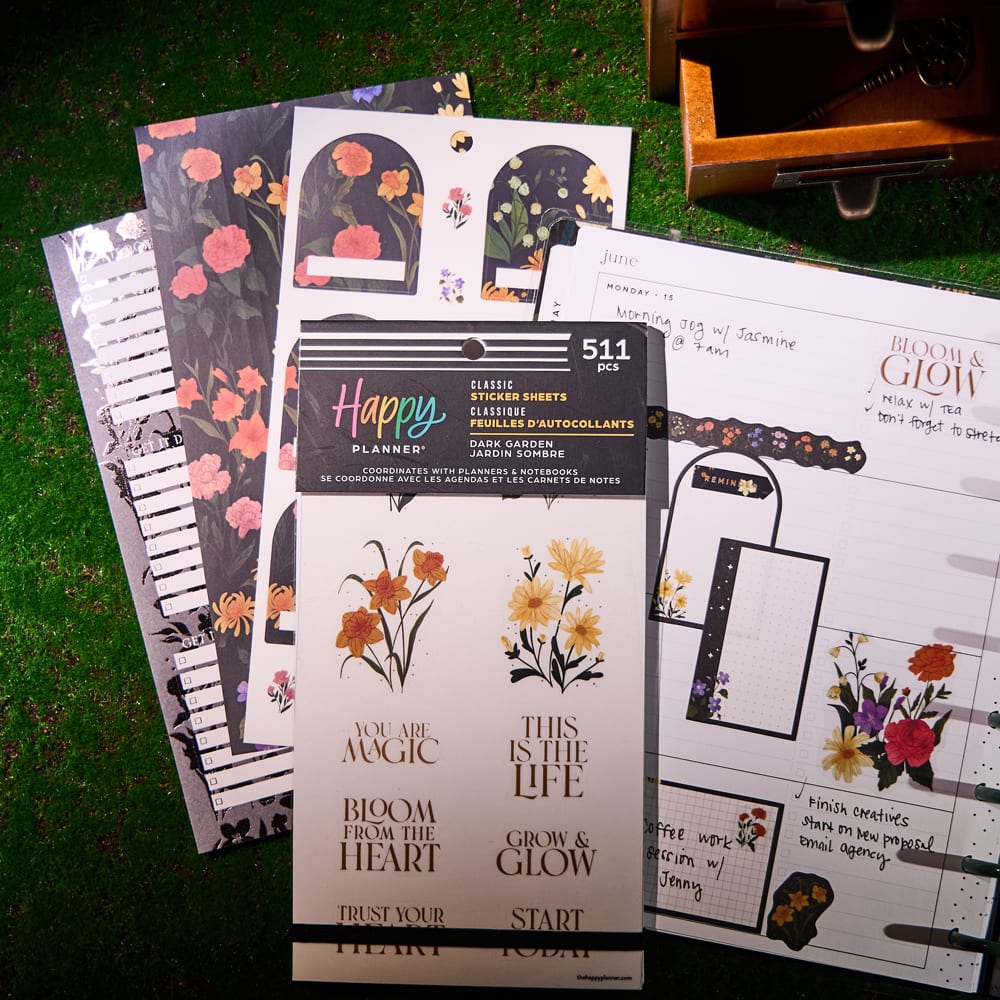 The Classic Happy Planner® Dark Garden Sticker Book