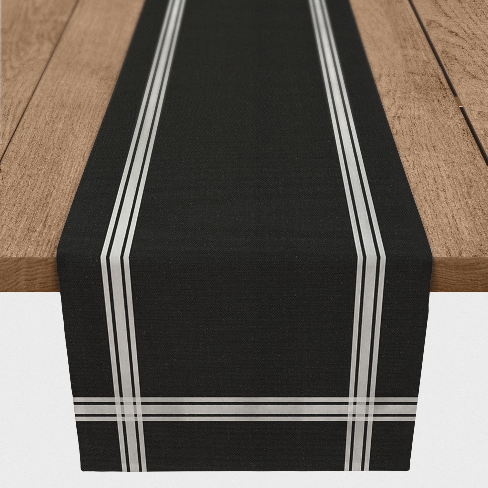 Striped Border Indoor/Outdoor Table Runner