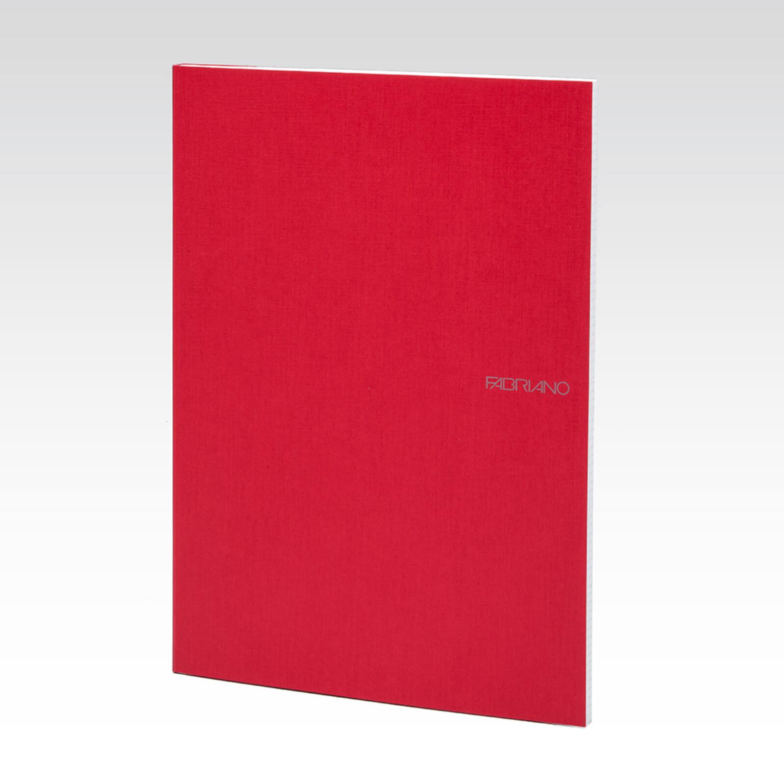 Fabriano® EcoQua Red Raspberry Grid Notepad, A4