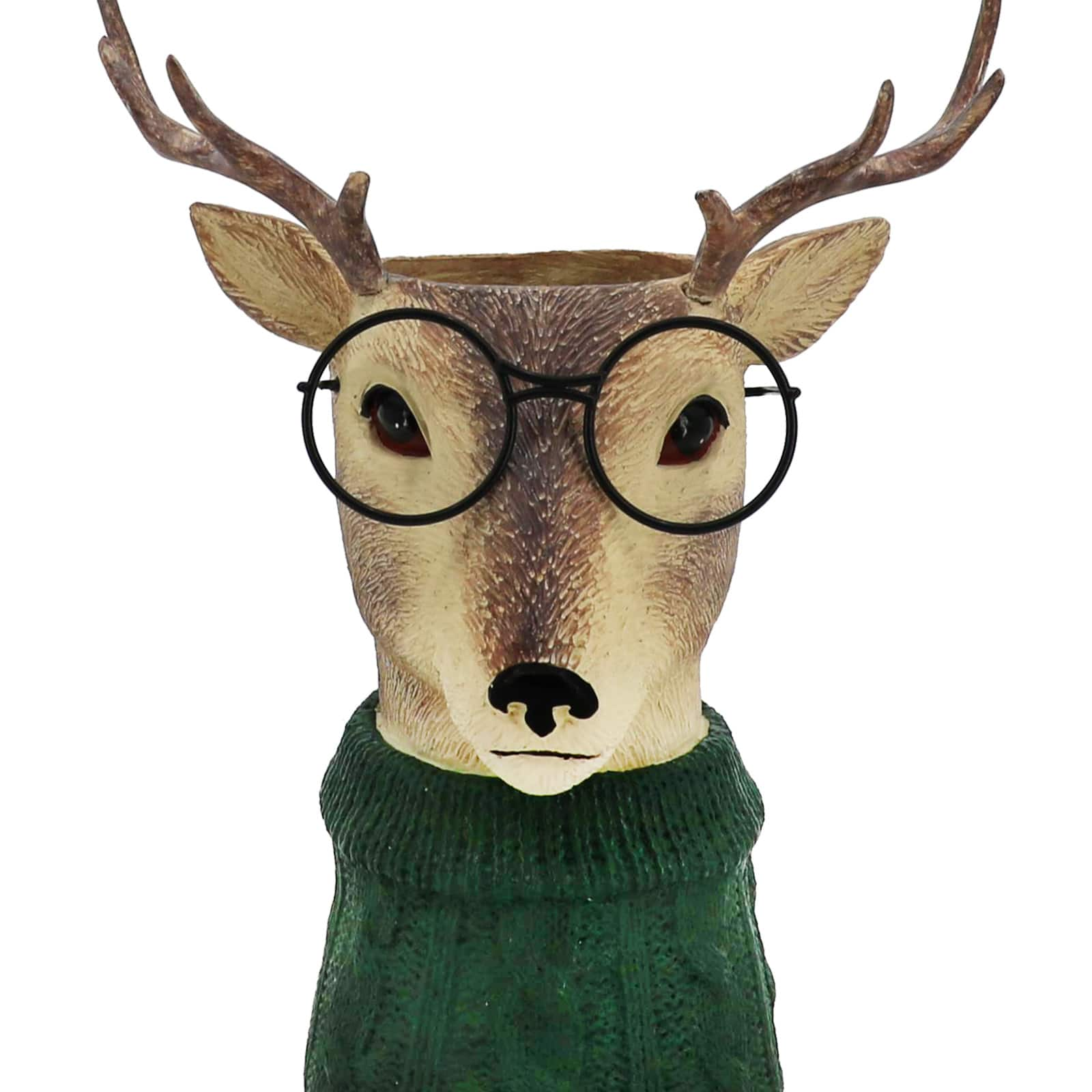 10&#x22; Deer with Glasses Decorative Container by Ashland&#xAE;