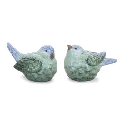 Terracotta Blue Bird Figurine Set By Melrose | Michaels&reg;