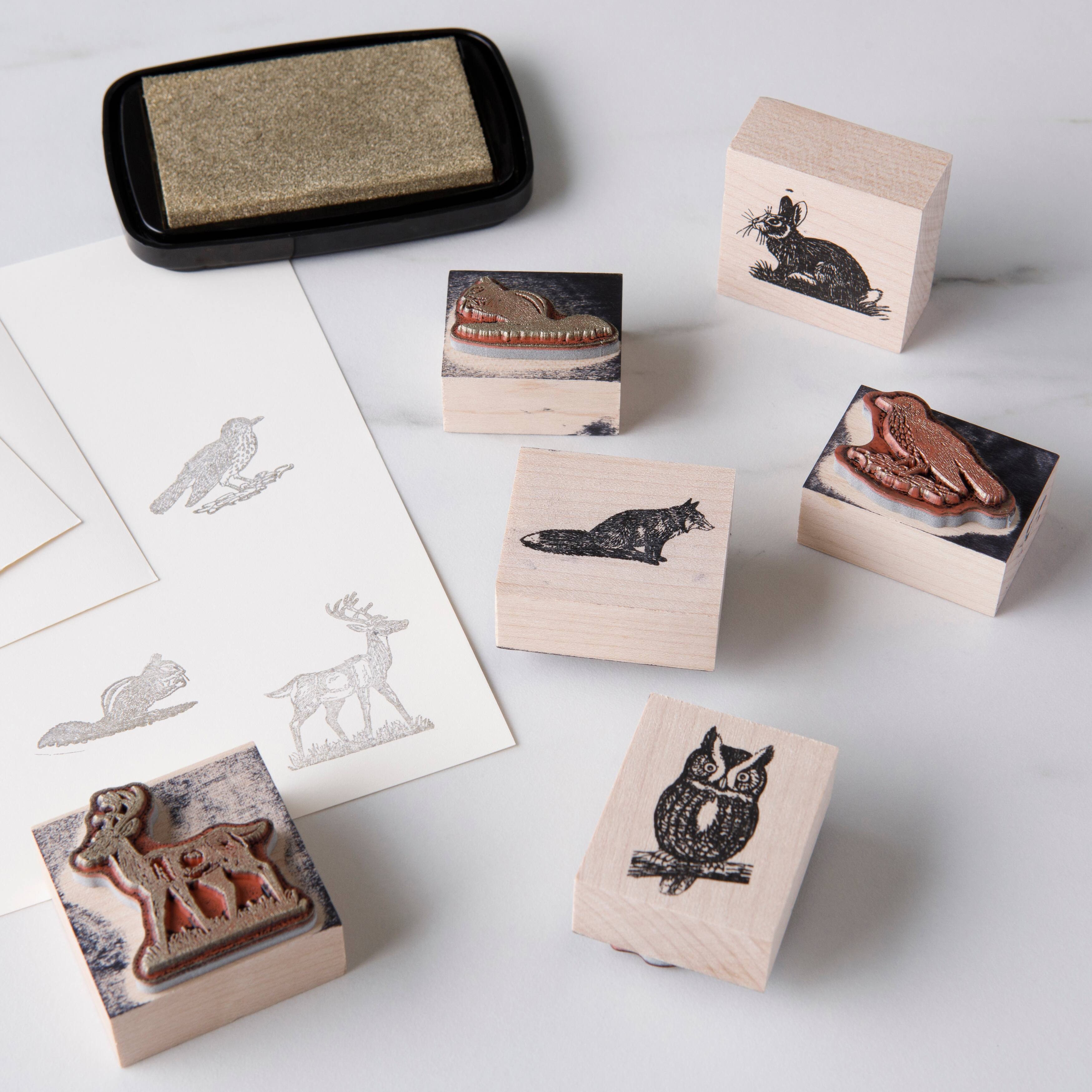 6 Pack: Woodland Animals Wood Stamp Set by Recollections™