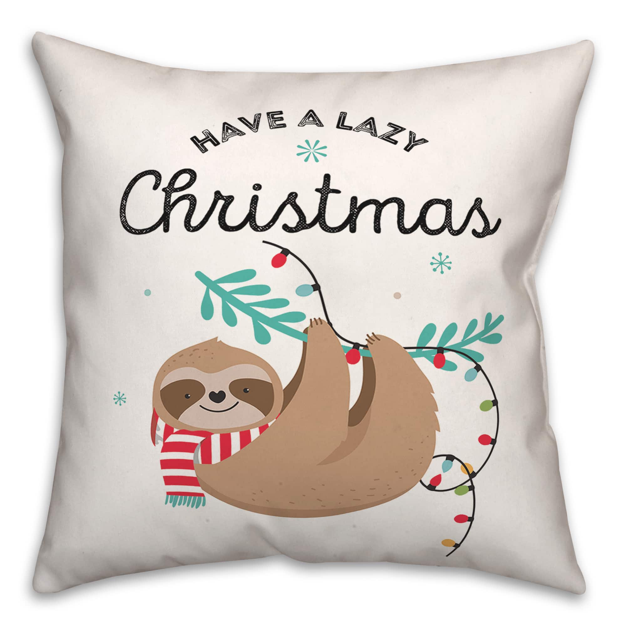 Have a Lazy Christmas Throw Pillow