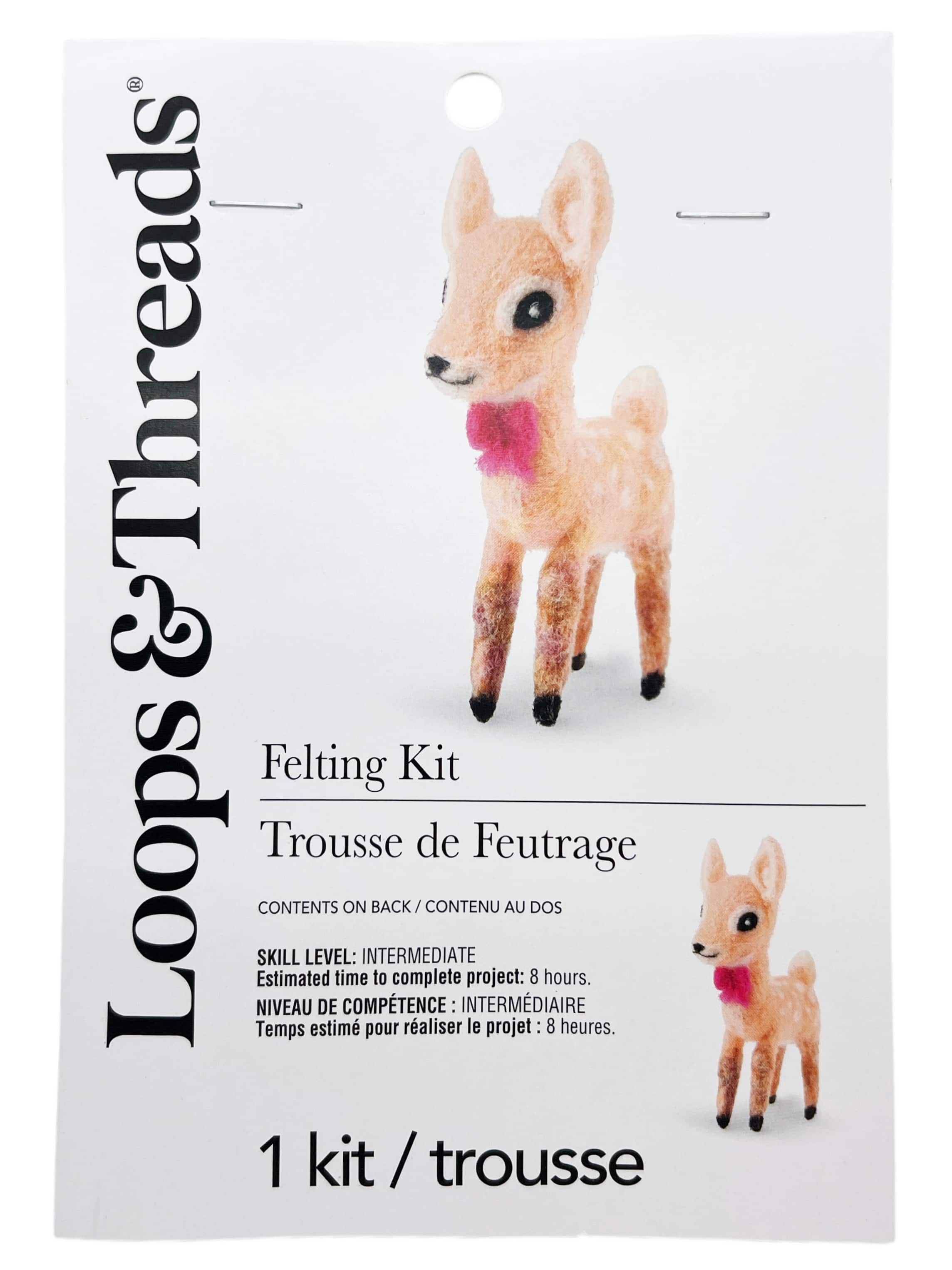 Christmas Fawn Felting Kit by Loops & Threads®