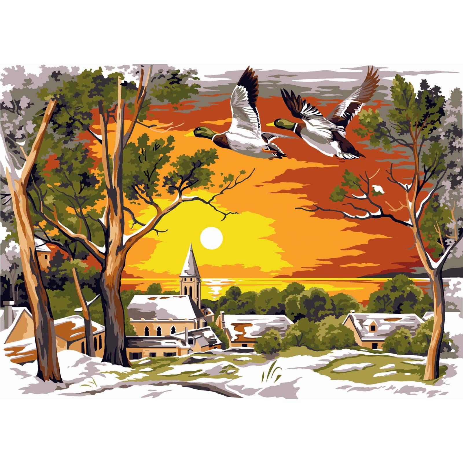 Gobelin The Melting Snow Printed Tapestry Needlepoint Canvas