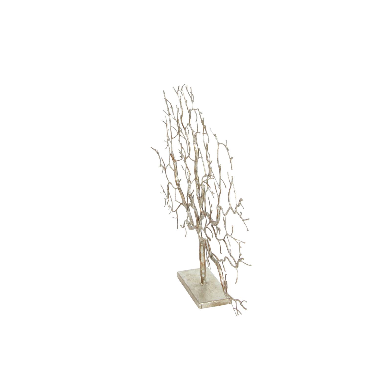 32&#x22; Silver Metal Tree Sculpture