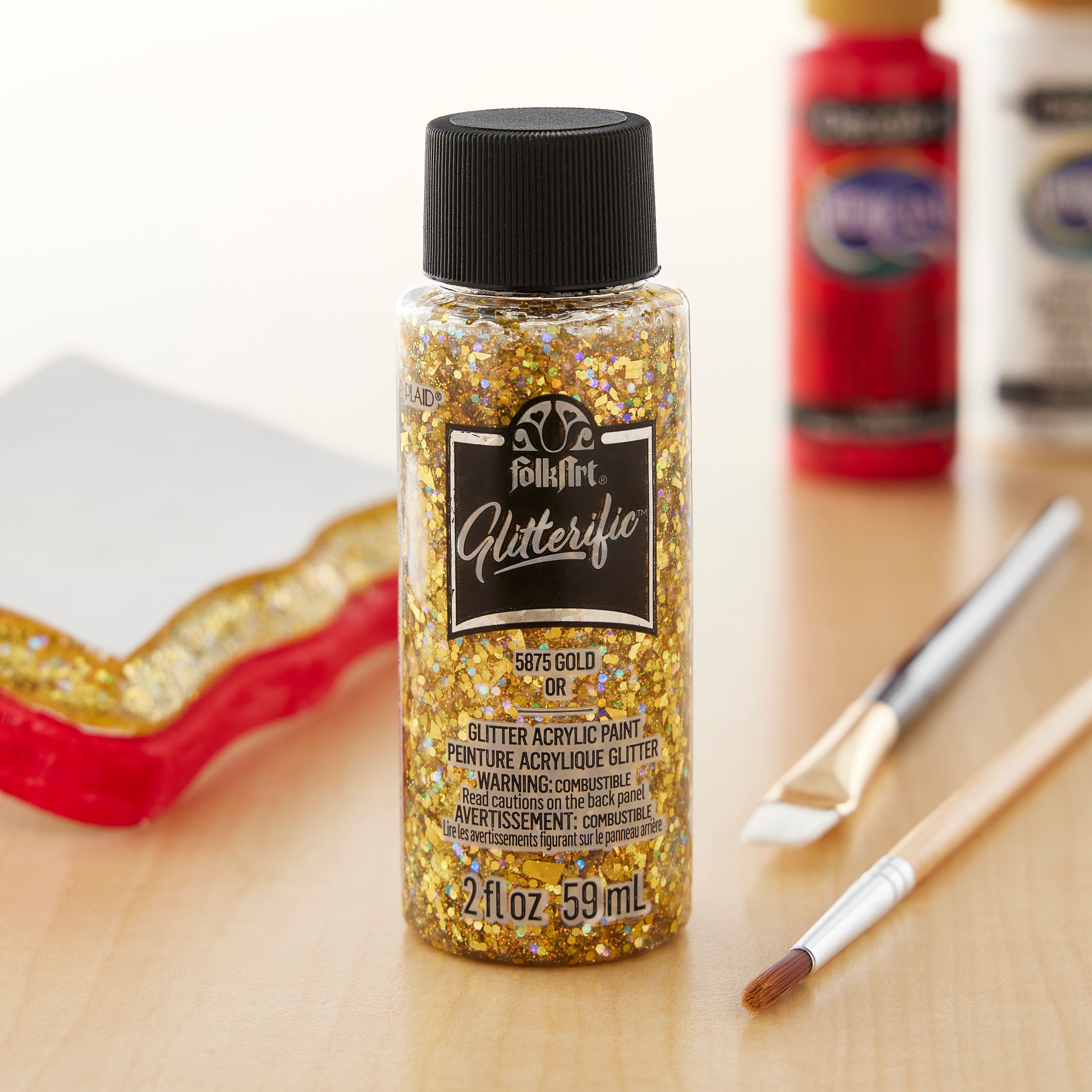 12 Pack: FolkArt&#xAE; Glitterific&#x2122; Acrylic Paint
