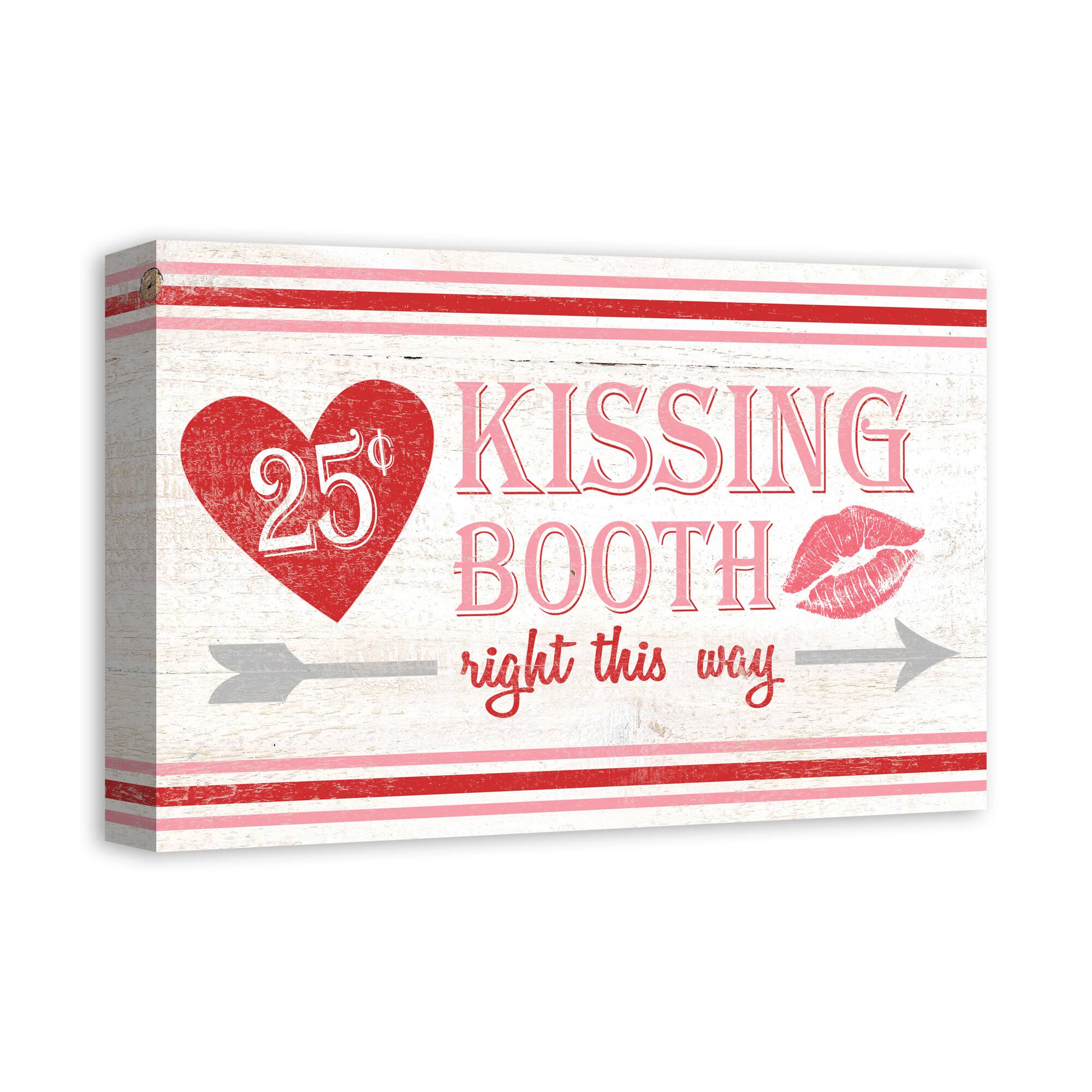 Kissing Booth 12" x 18" Canvas Wall Art
