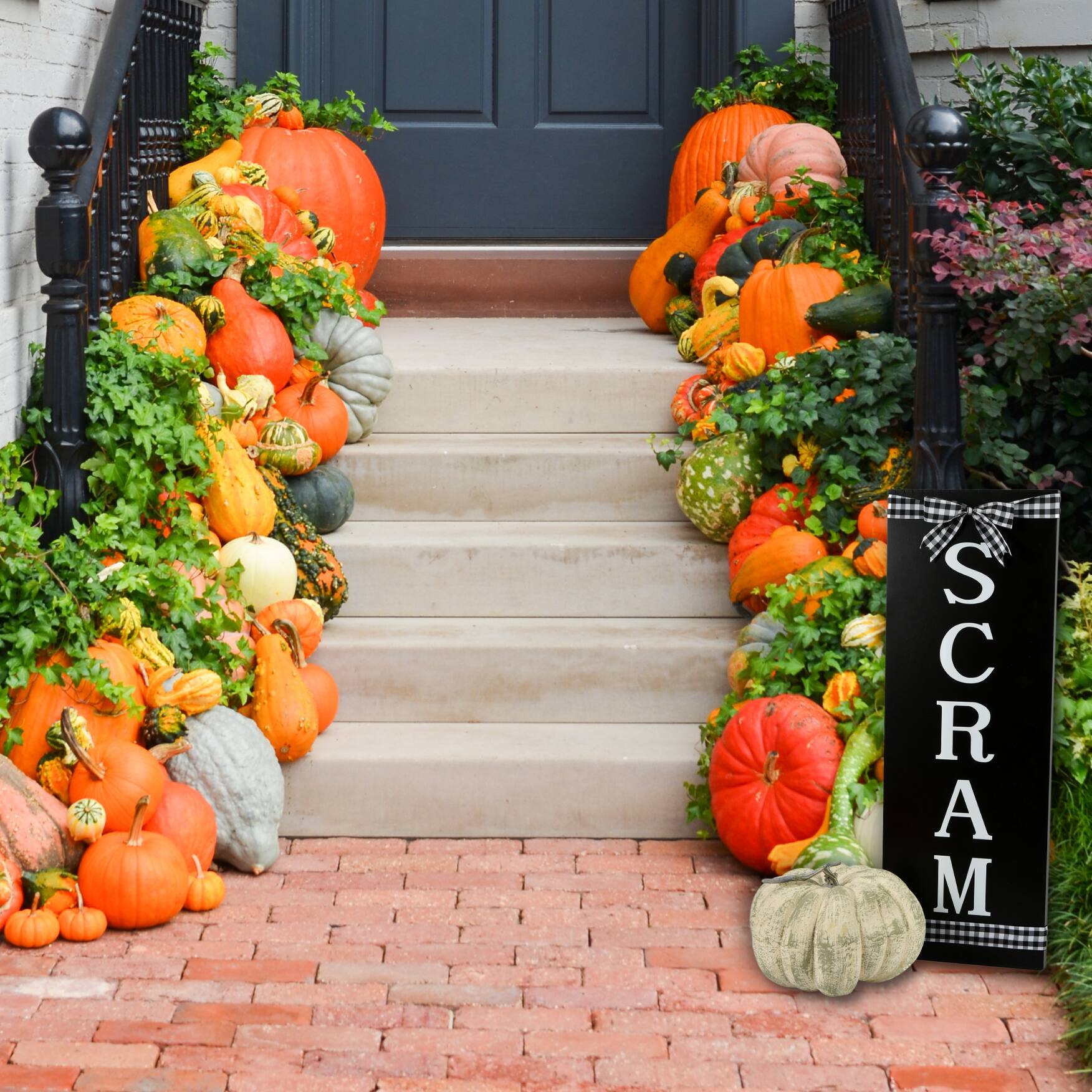 30" Halloween “Scram" Metal Porch Sign Michaels