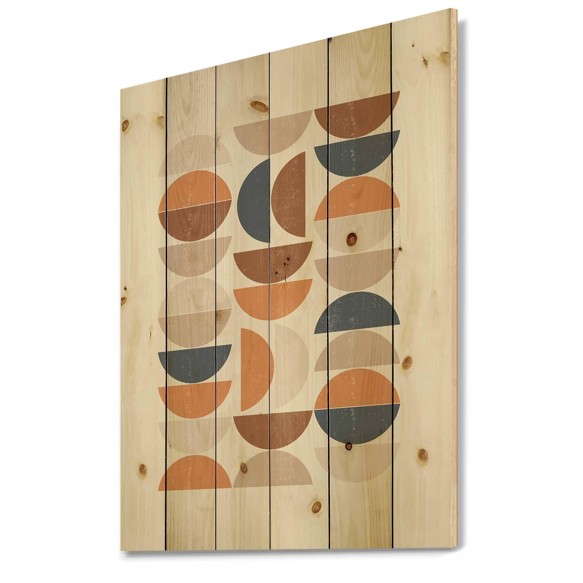 Designart - Abstract Sun and Moon S In Blue and Orange